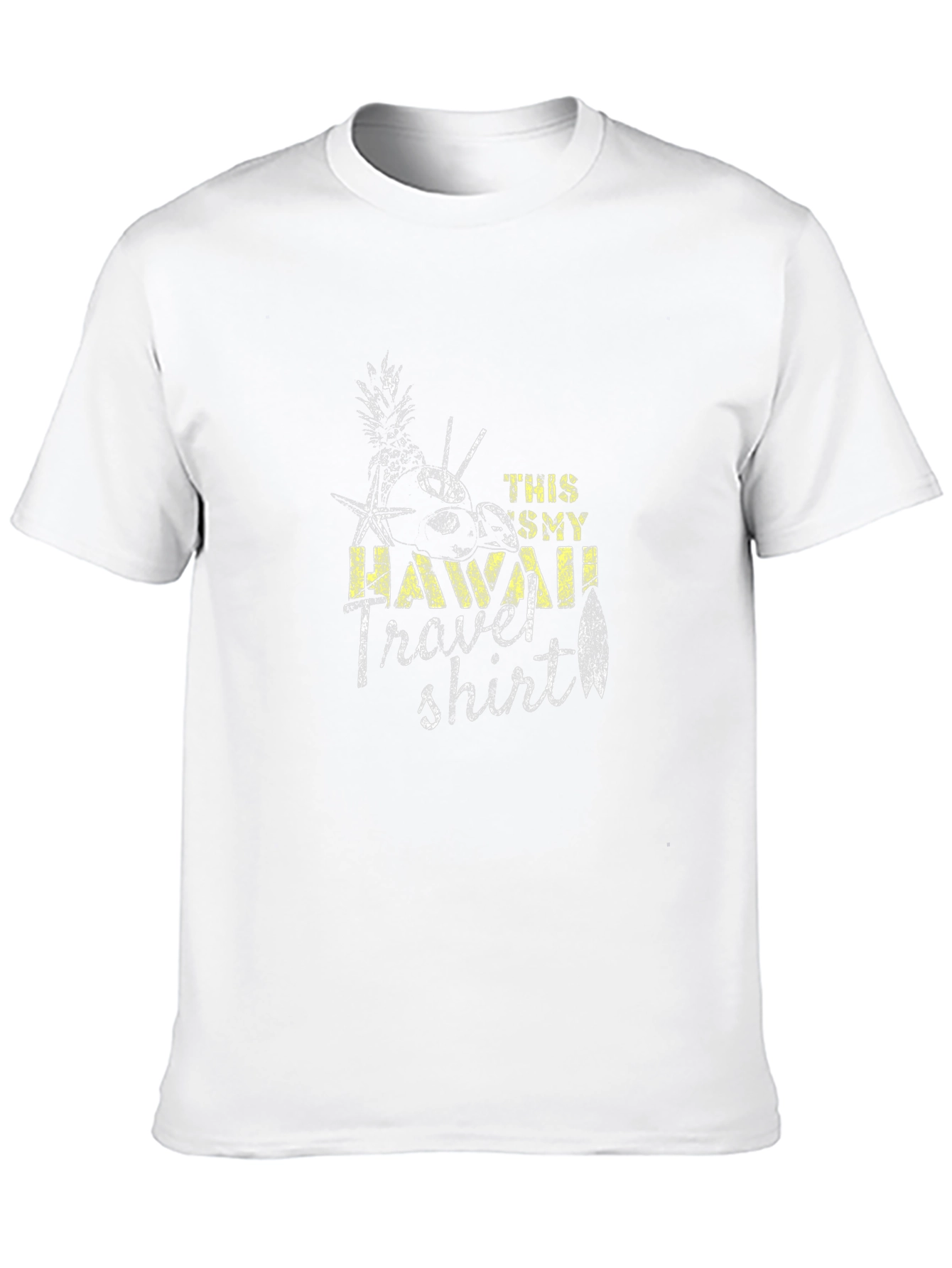 Hawaii Travel T-Shirt - Black Cotton Tee
