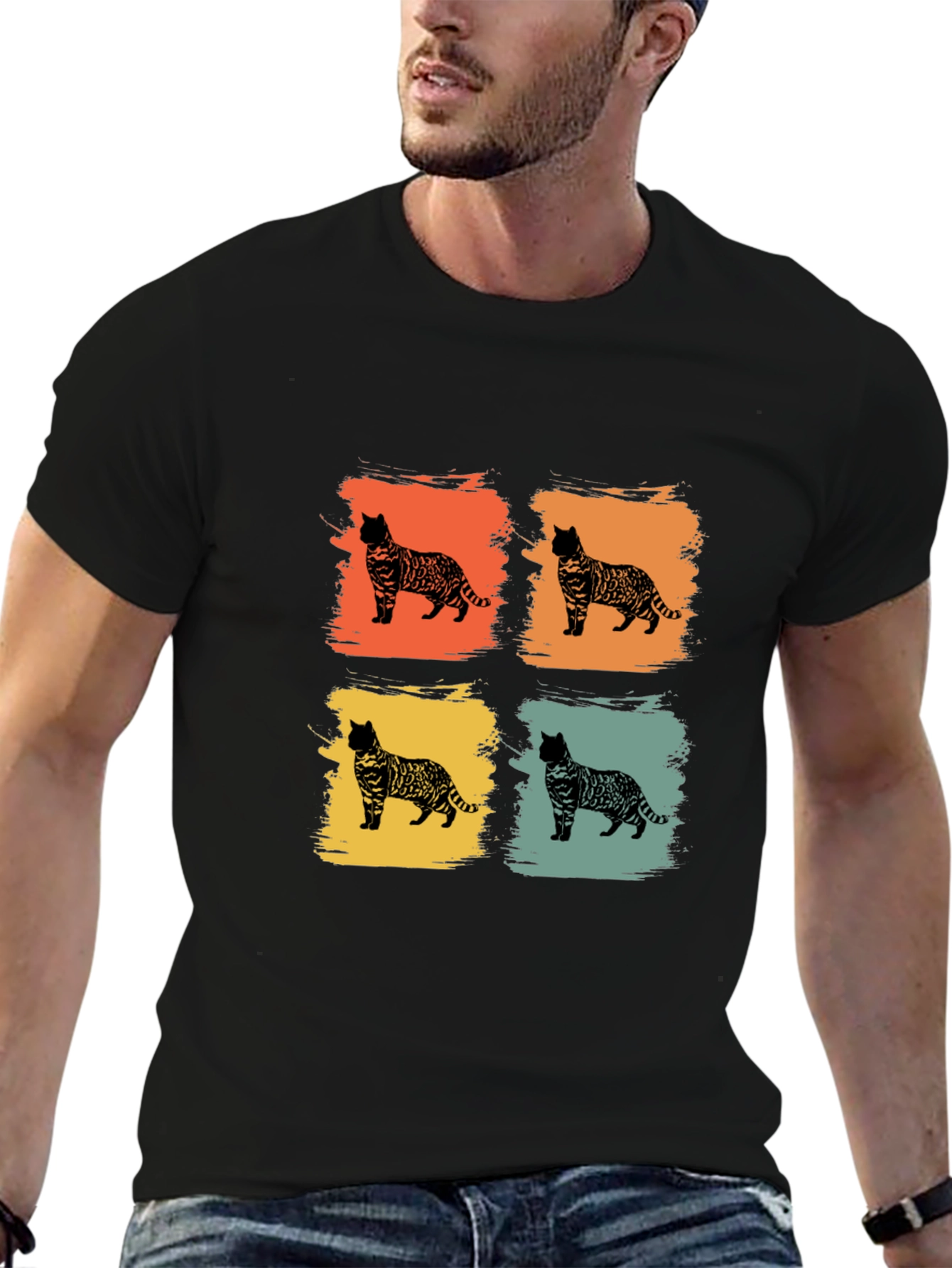 Retro Bengal Cat T-Shirt