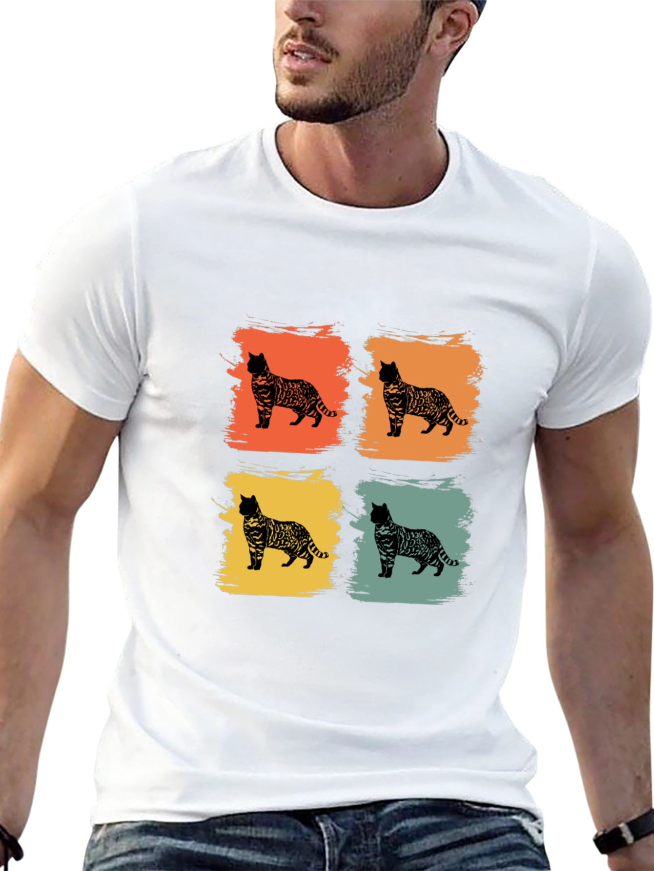 Retro Bengal Cat T-Shirt