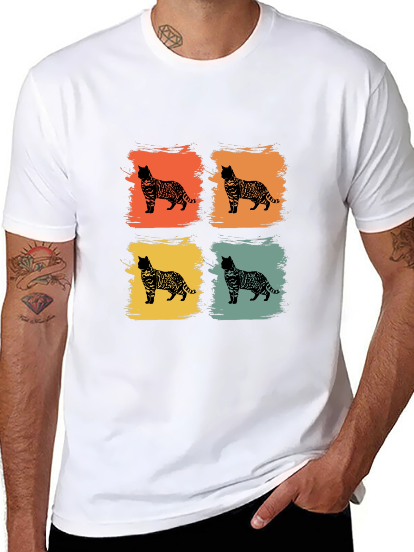 Retro Bengal Cat T-Shirt