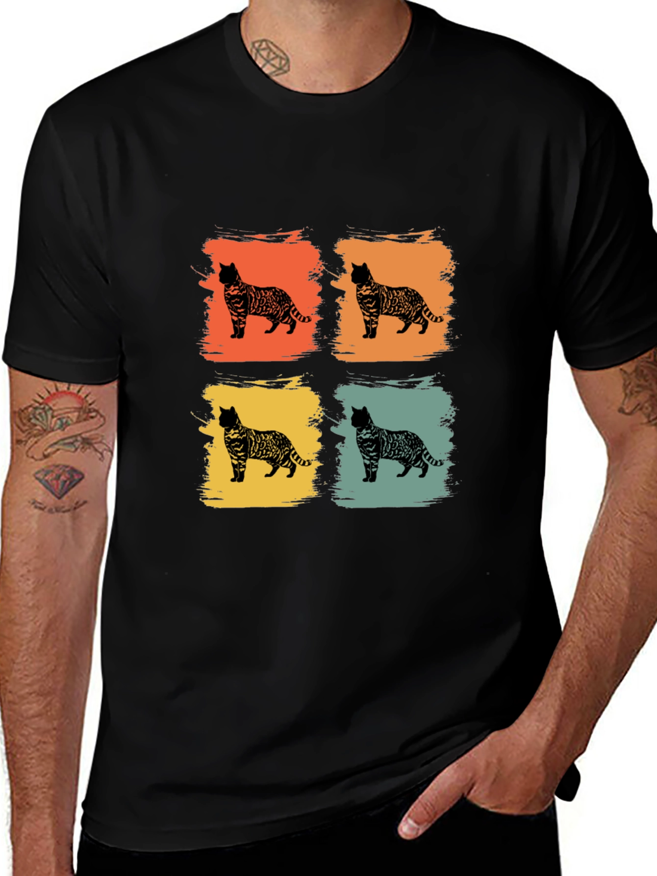 Retro Bengal Cat T-Shirt