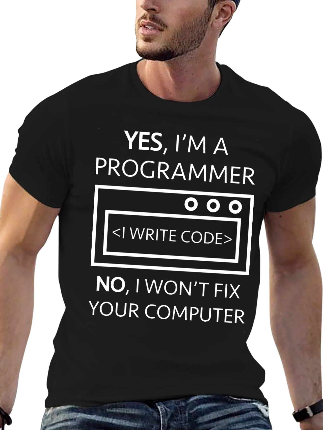 Programmer T-Shirt - I Write Code Dont Fix Computers