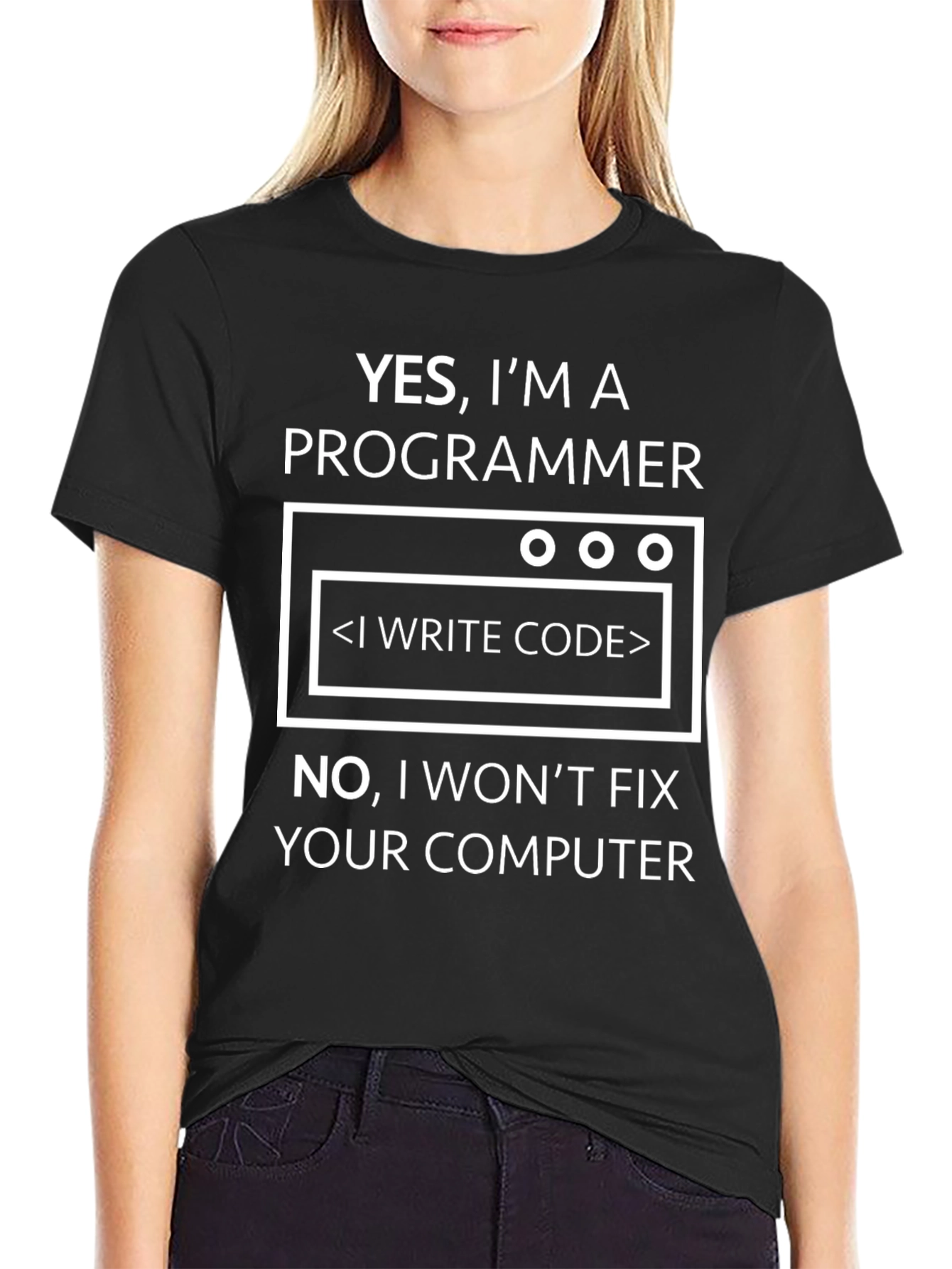 Programmer T-Shirt - I Write Code Dont Fix Computers
