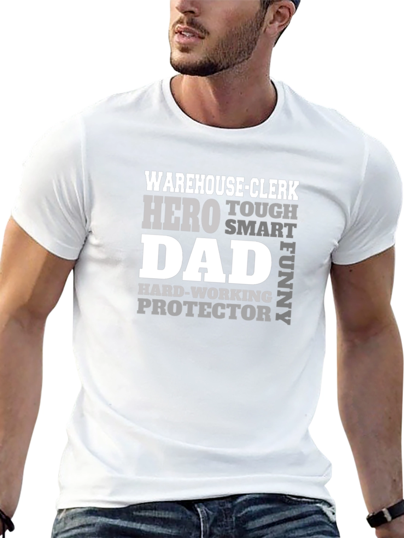 Warehouse Clerk Dad T-Shirt - Hero Protector Funny