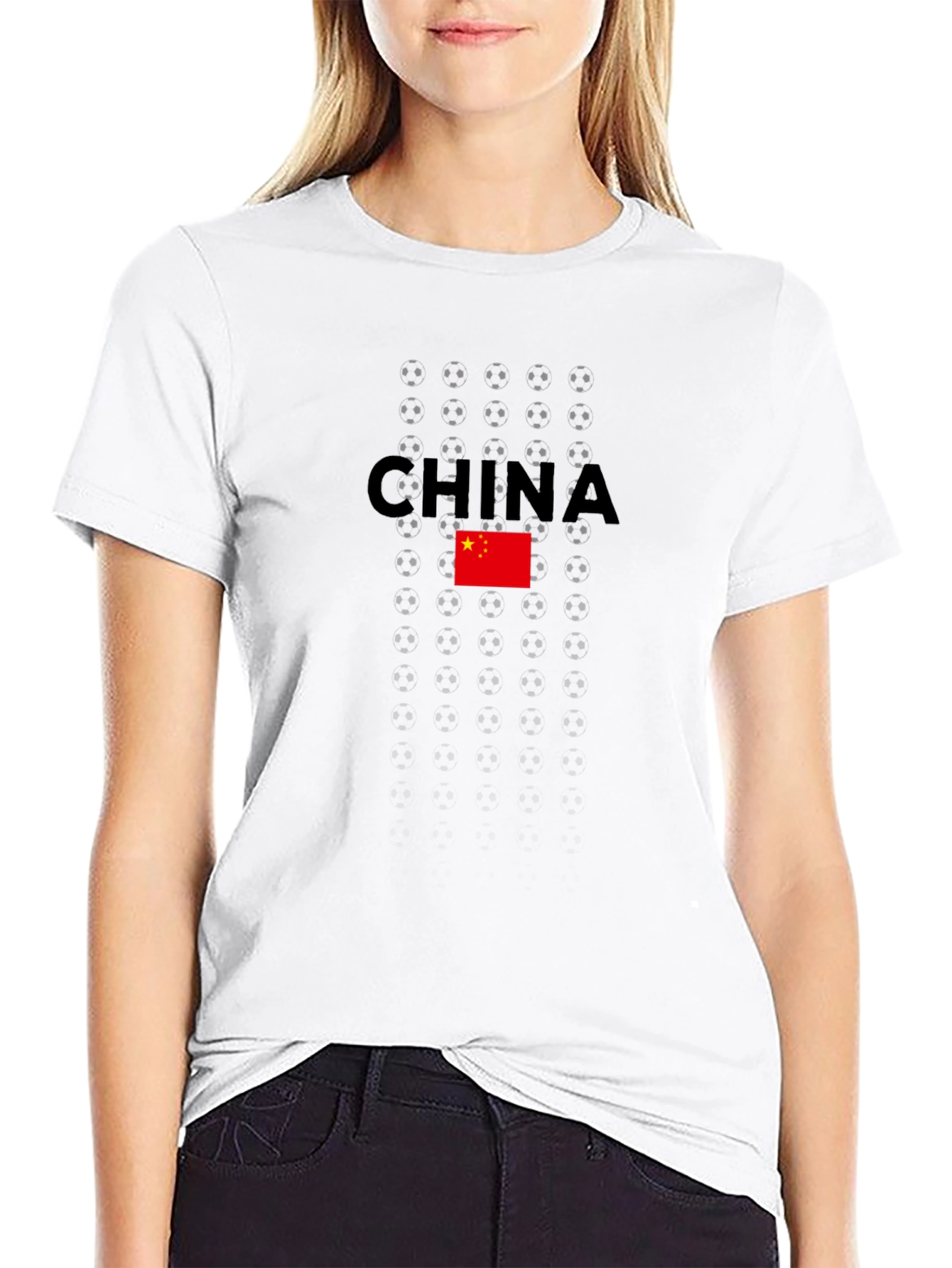 China Soccer Flag Graphic T-Shirt