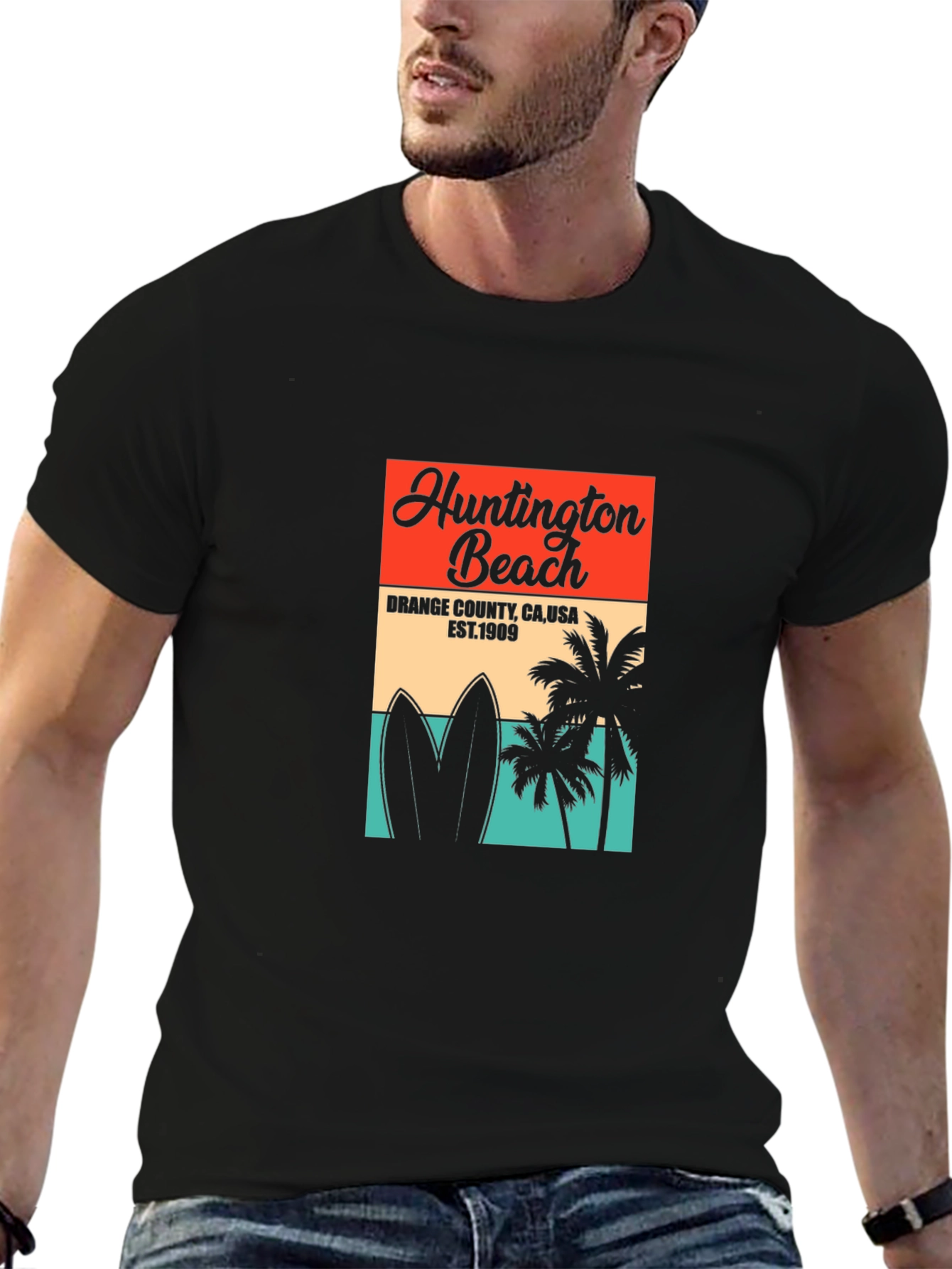 Huntington Beach Retro Graphic T-Shirt