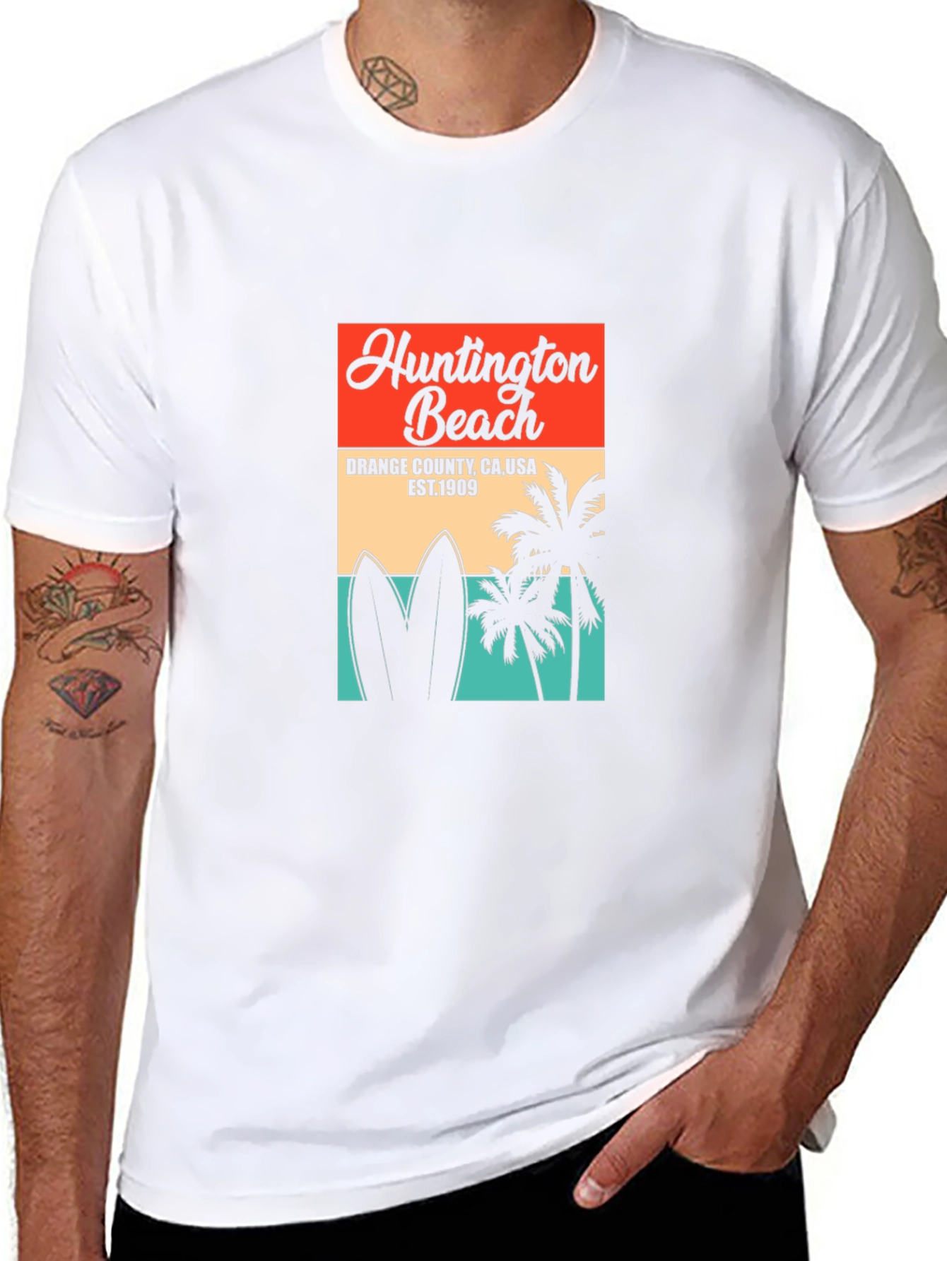 Huntington Beach Retro Graphic T-Shirt