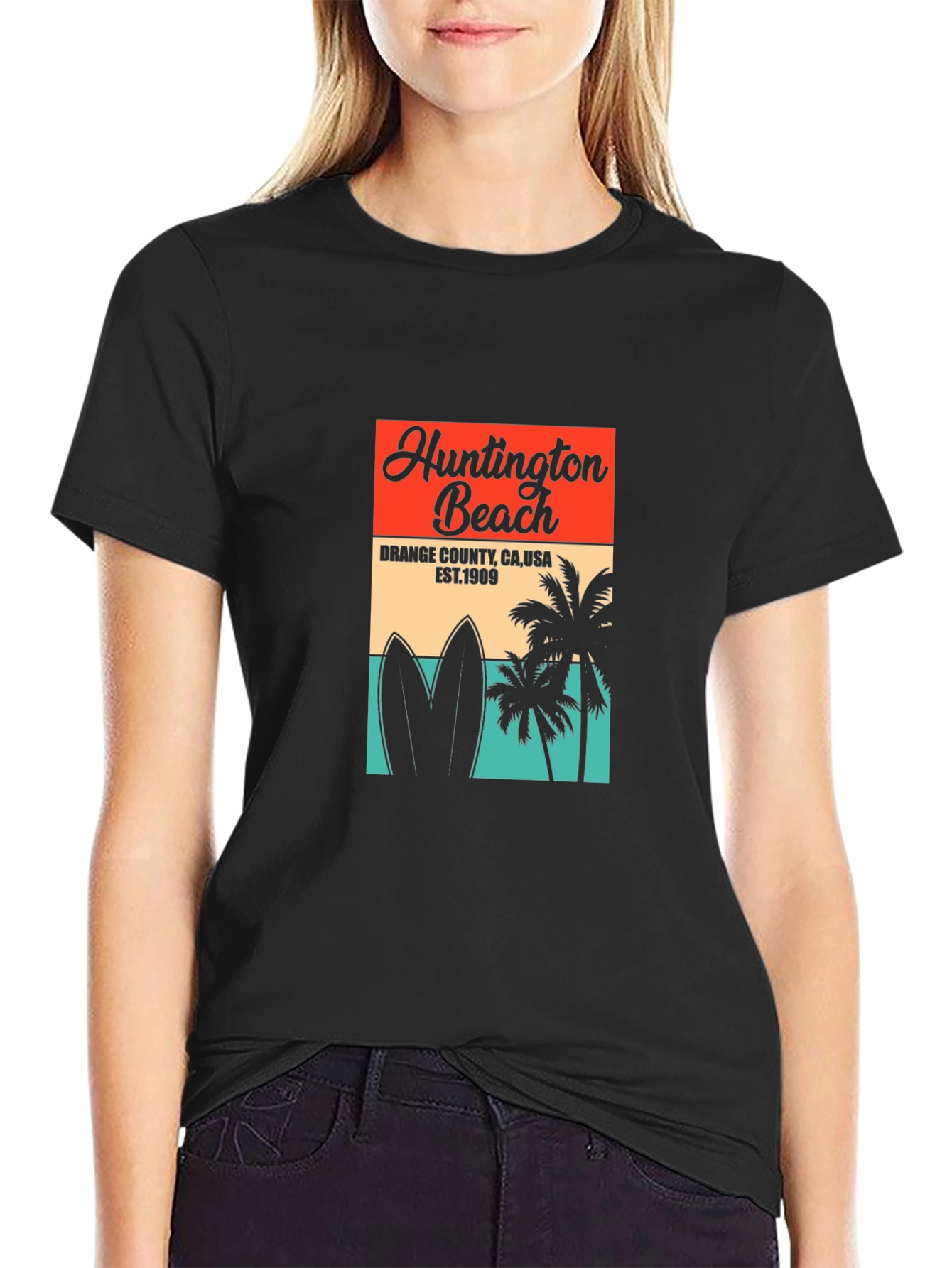Huntington Beach Retro Graphic T-Shirt