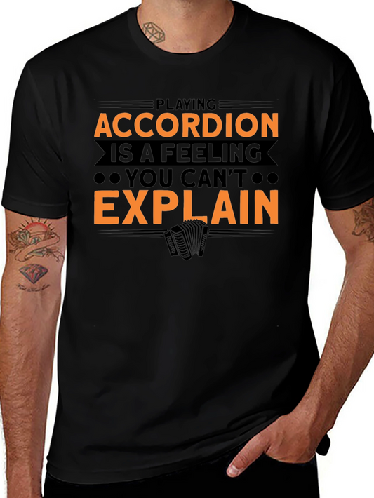 Accordion Player Graphic Tee - Music Lover Shirt