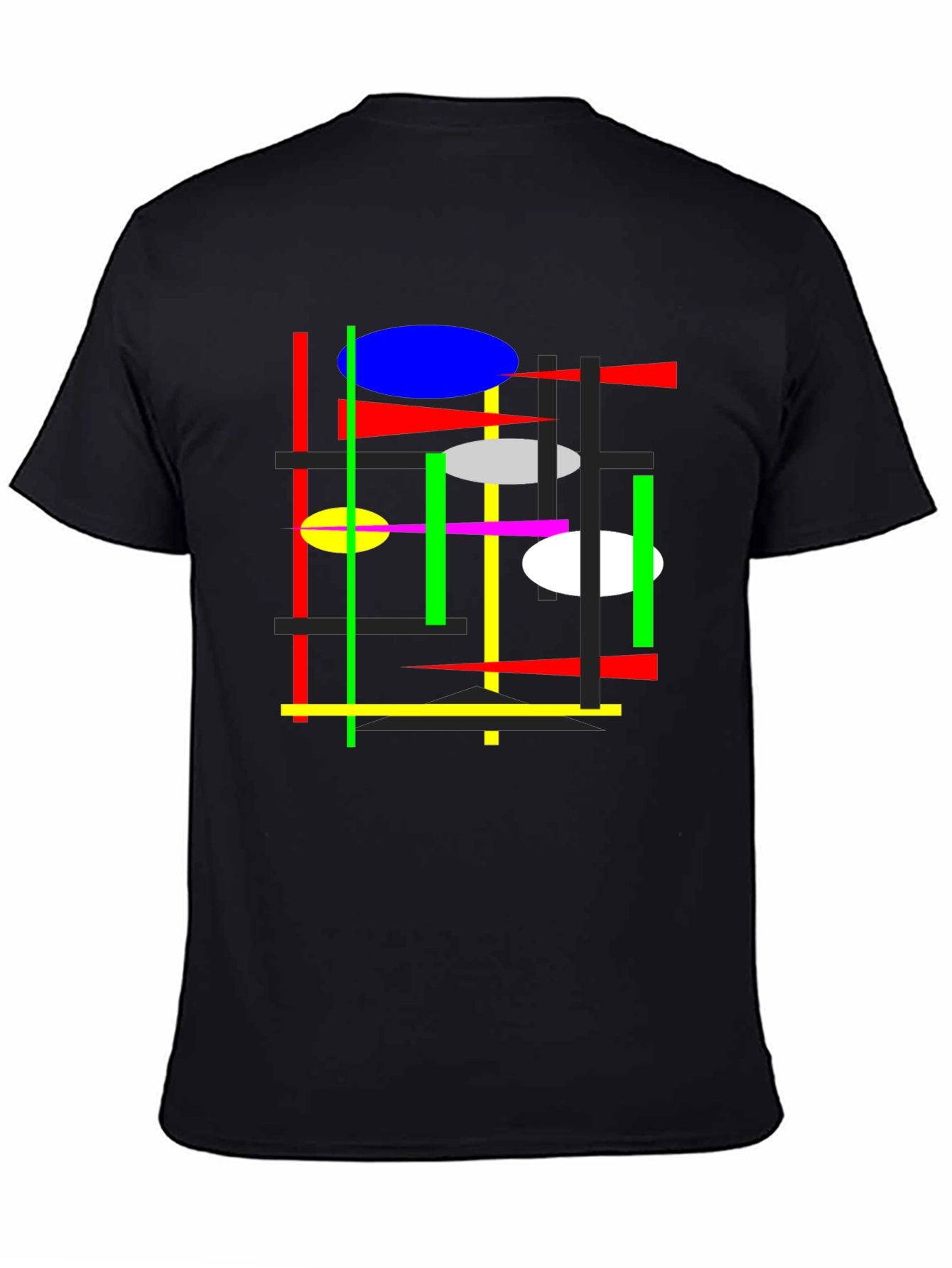 Abstract Graphic Tee - Mens Black T-Shirt