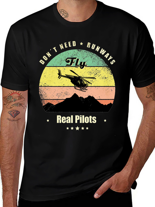 Real Pilots Fly Helicopter T-Shirt