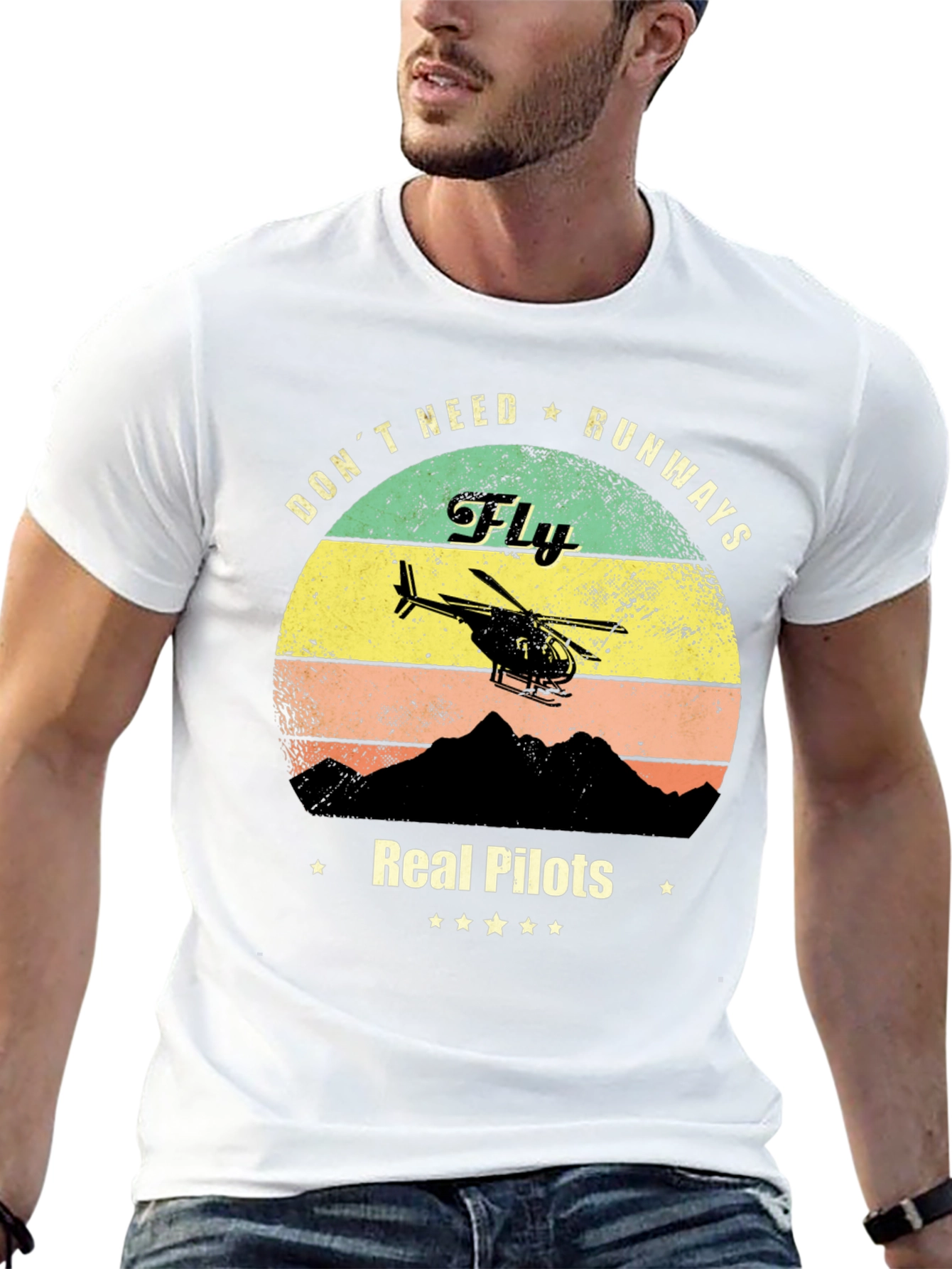Real Pilots Fly Helicopter T-Shirt