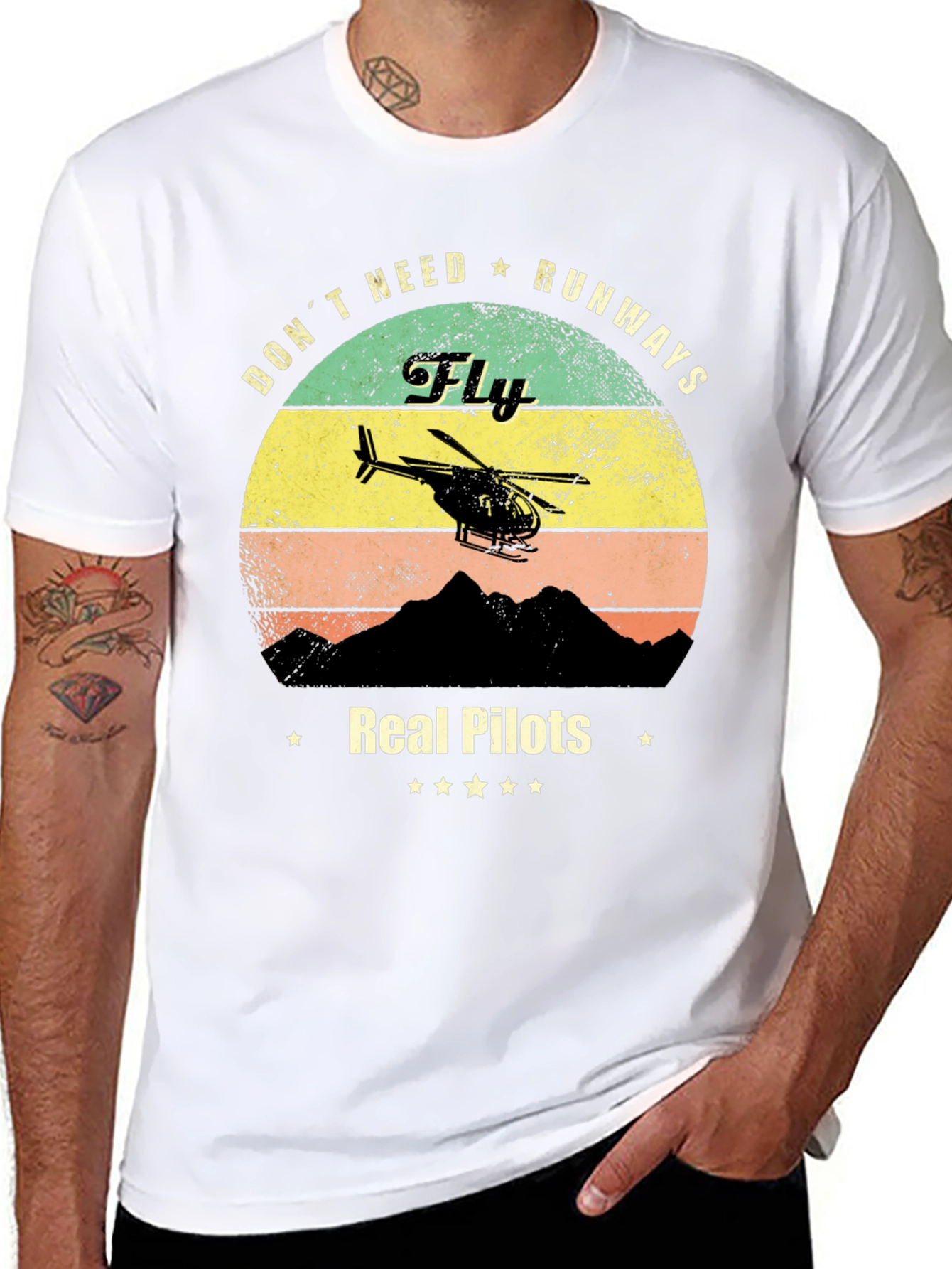 Real Pilots Fly Helicopter T-Shirt
