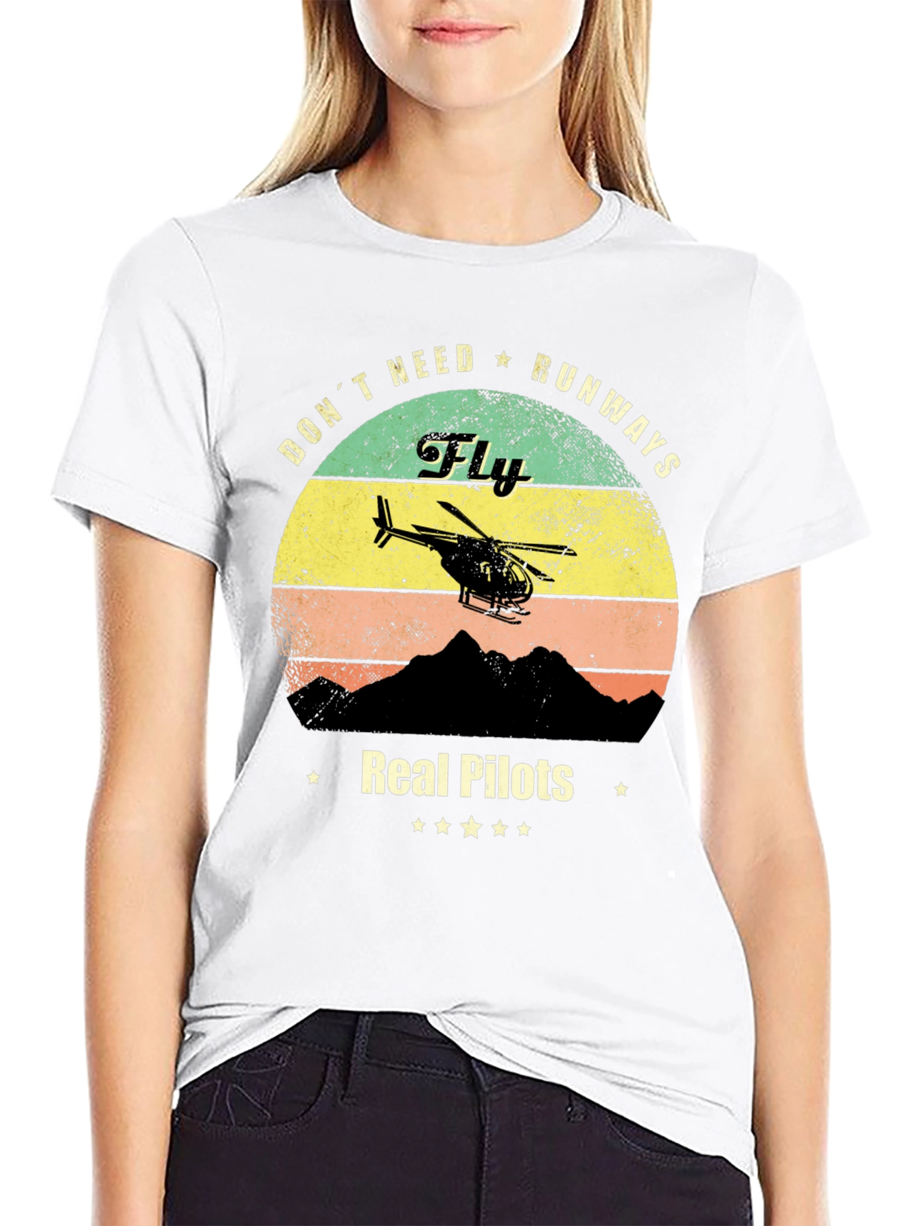 Real Pilots Fly Helicopter T-Shirt