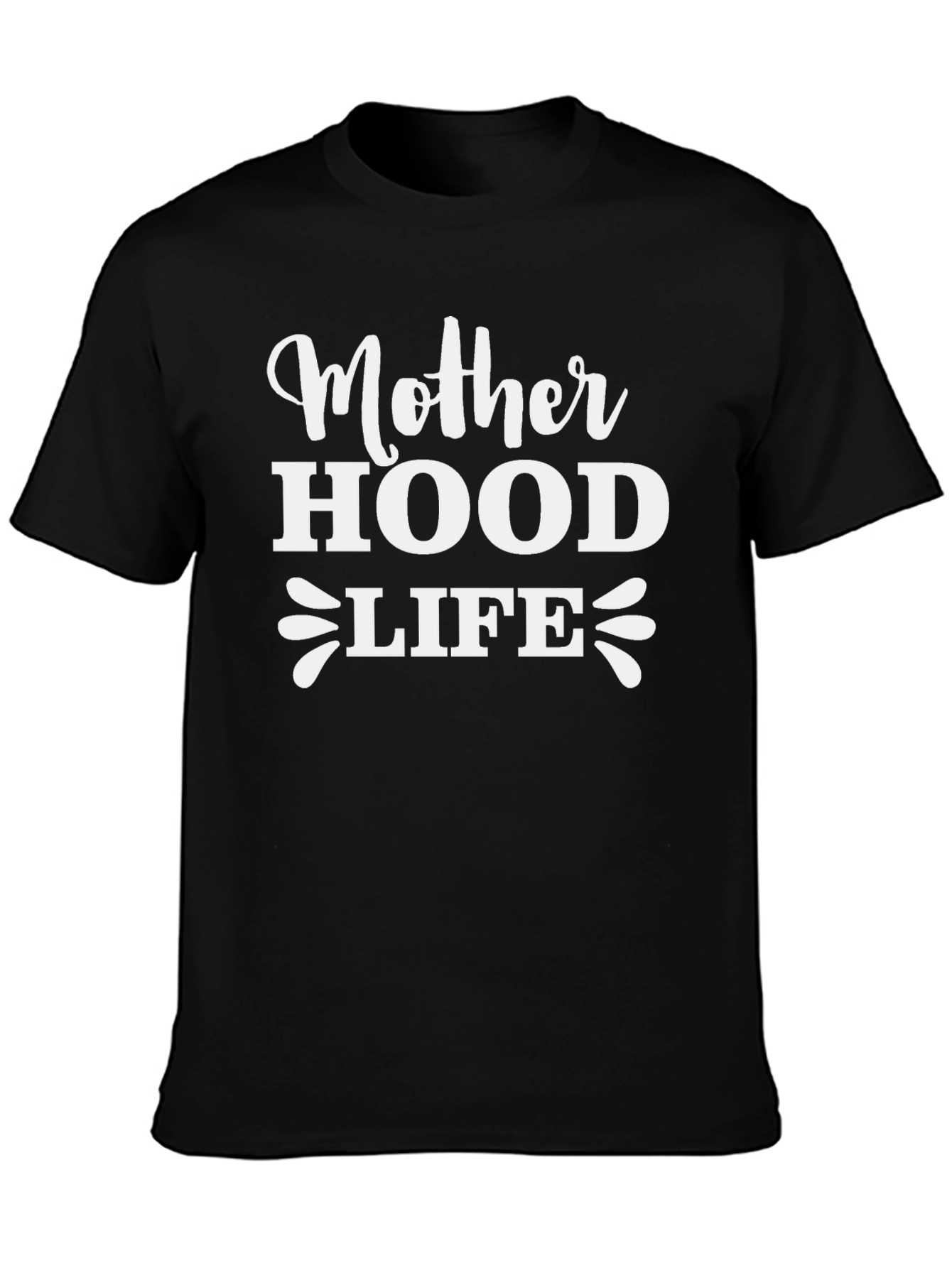 Motherhood Life Graphic T-Shirt - Black