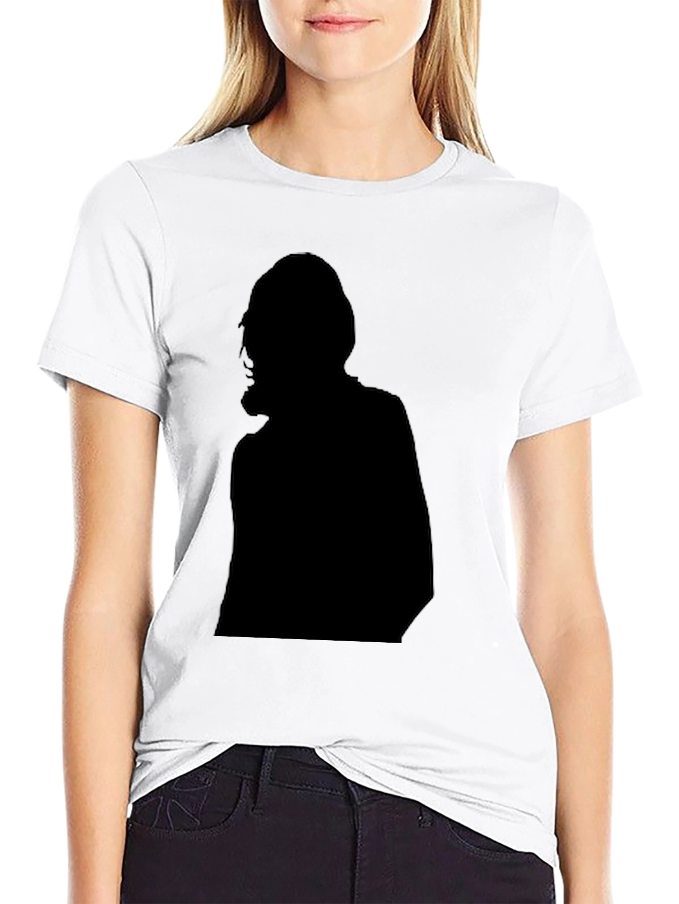 Silhouette Graphic Black Tee Shirt