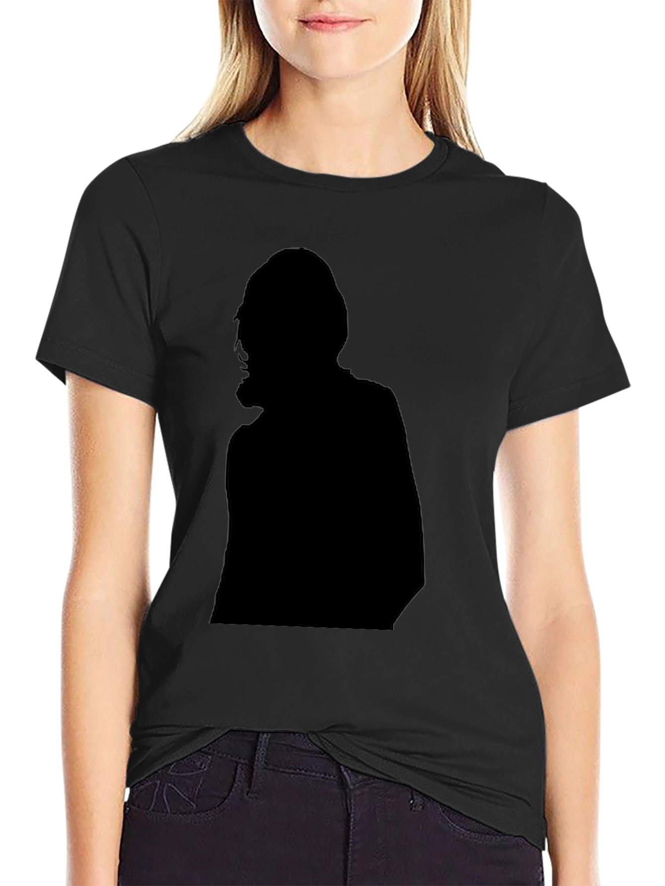 Silhouette Graphic Black Tee Shirt