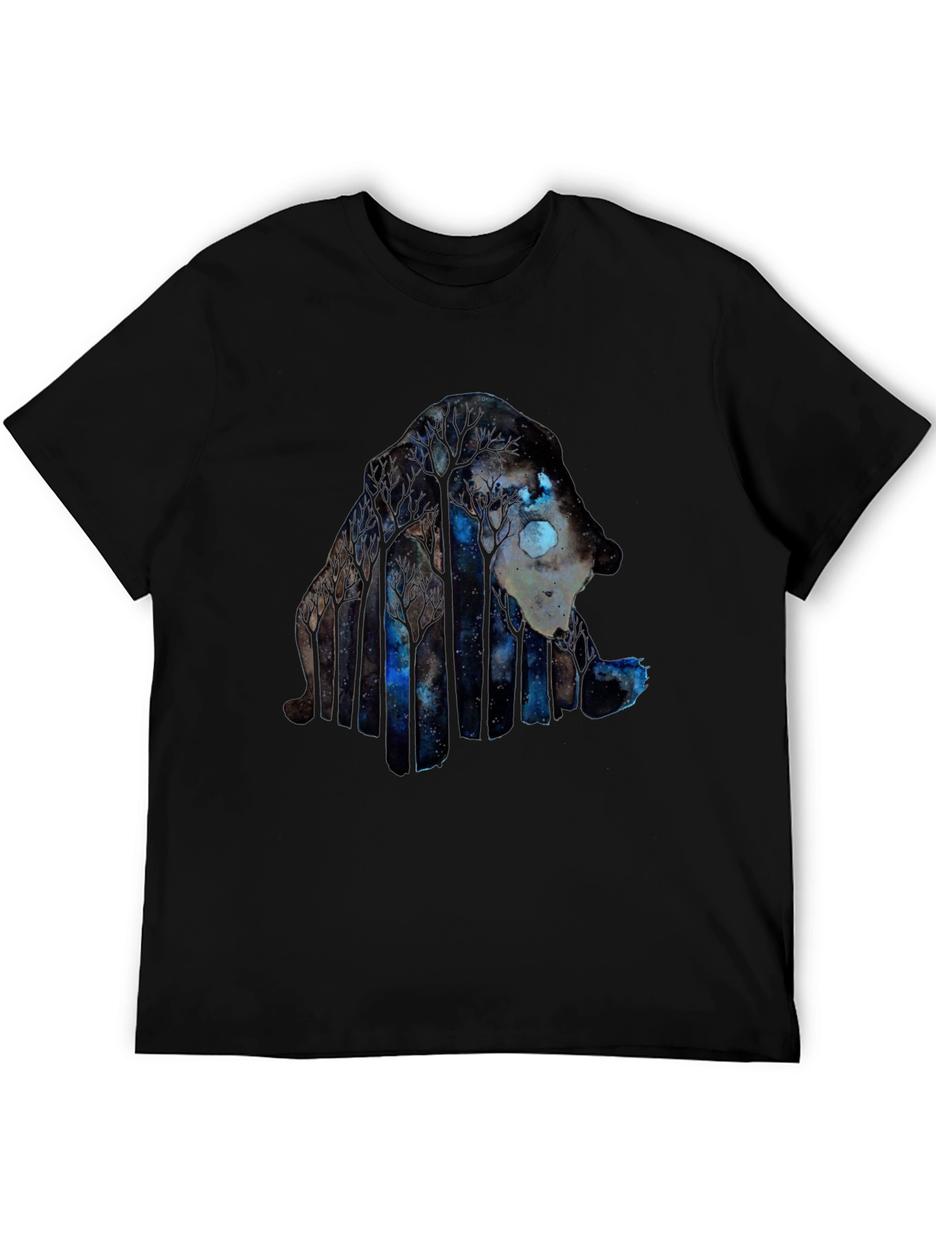 Night Forest Wolf Graphic Tee