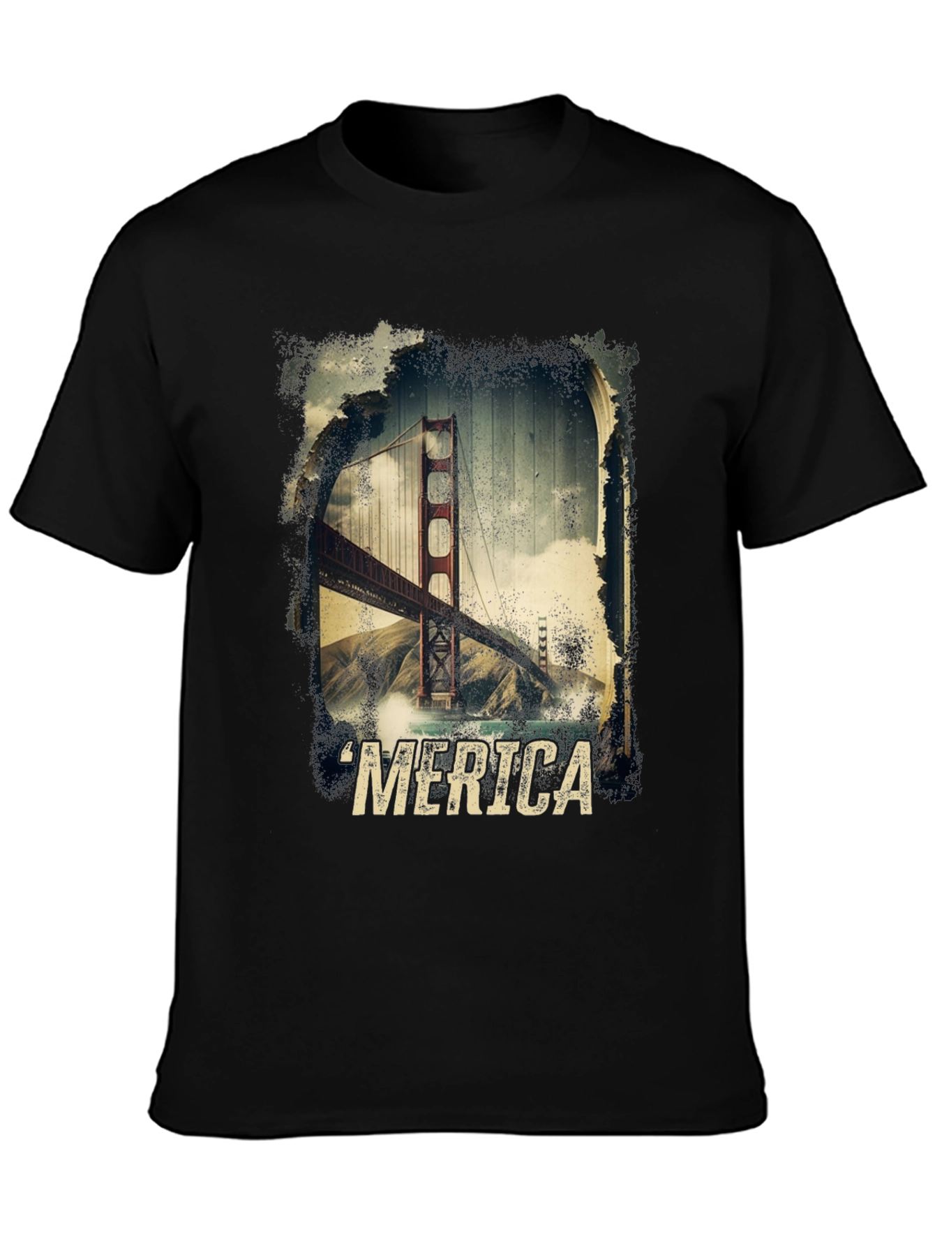 Golden Gate Bridge Merica T-Shirt