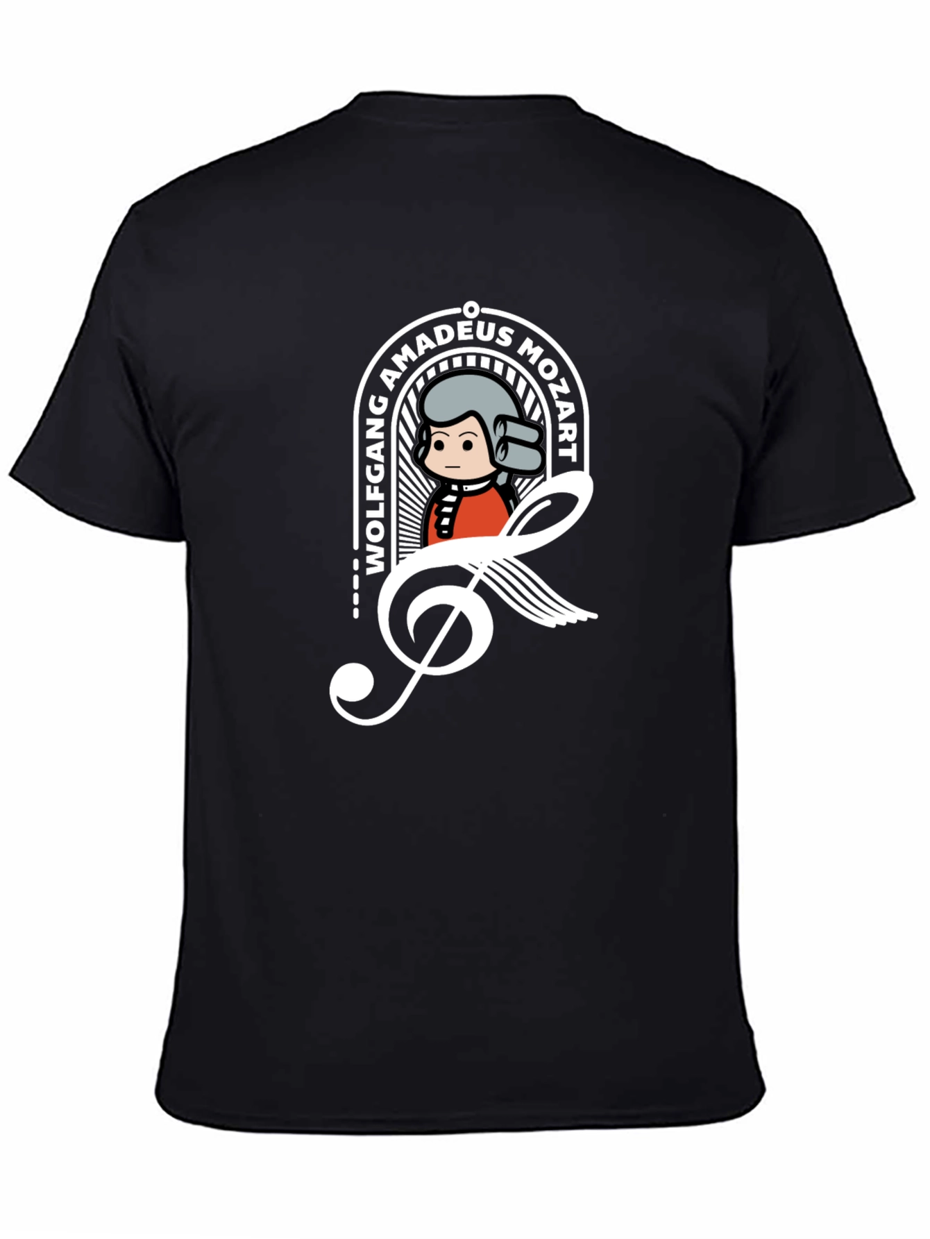 Mozart Treble Clef Graphic Tee - Black T-Shirt