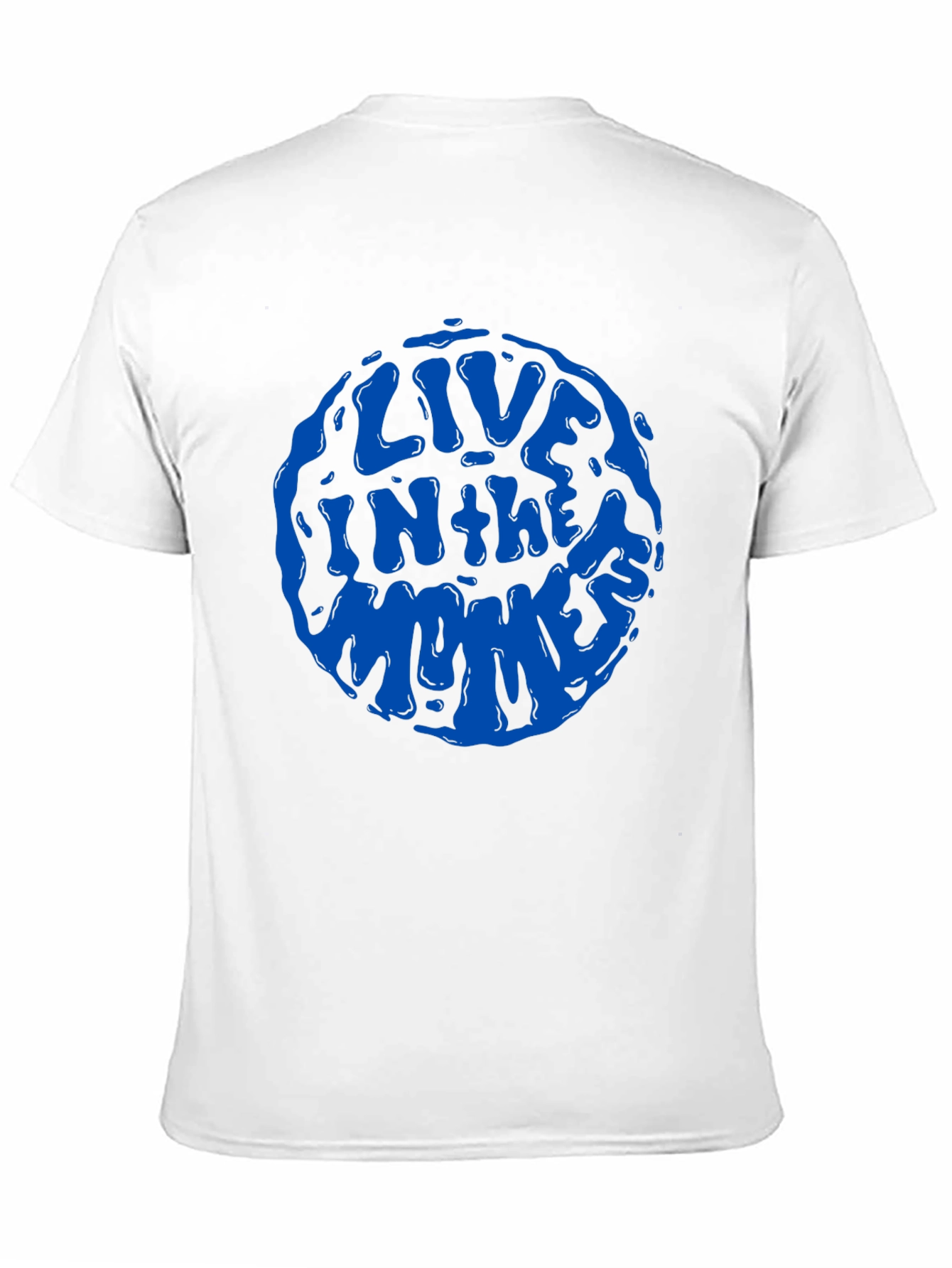 Live in the Monks T-Shirt - Groovy Blue Design