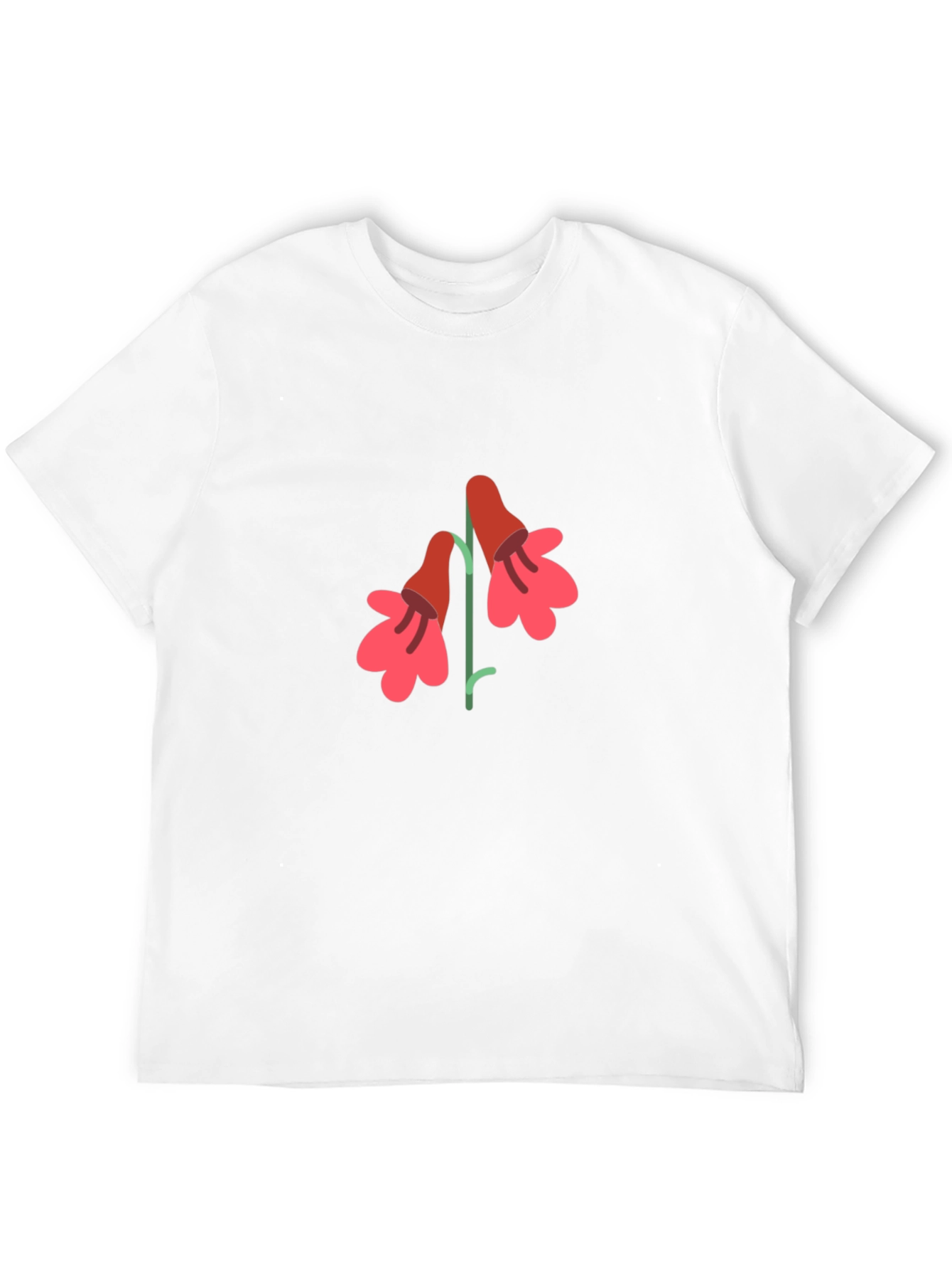 Floral Graphic Print T-Shirt - Casual Black Tee