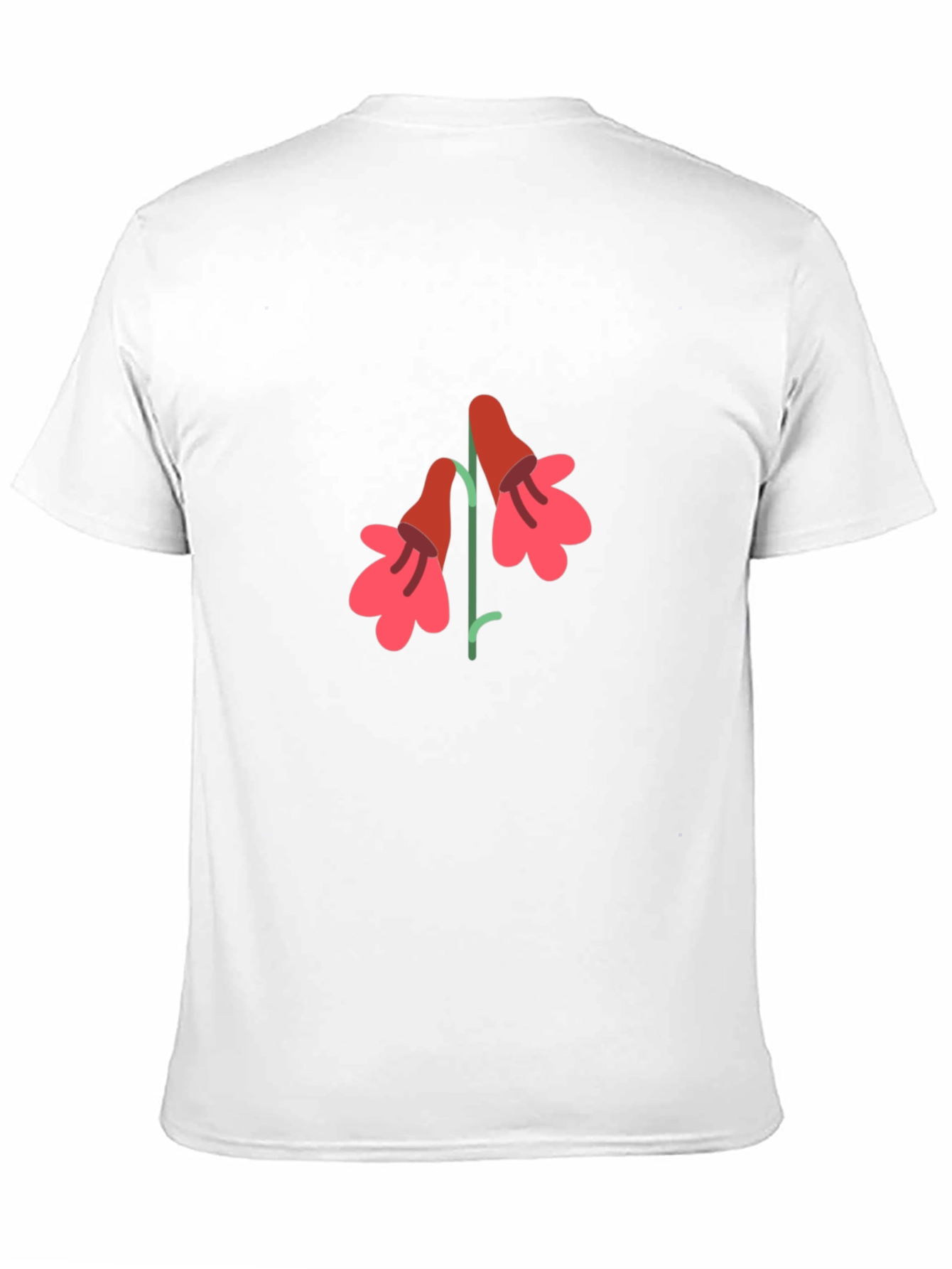 Floral Graphic Print T-Shirt - Casual Black Tee