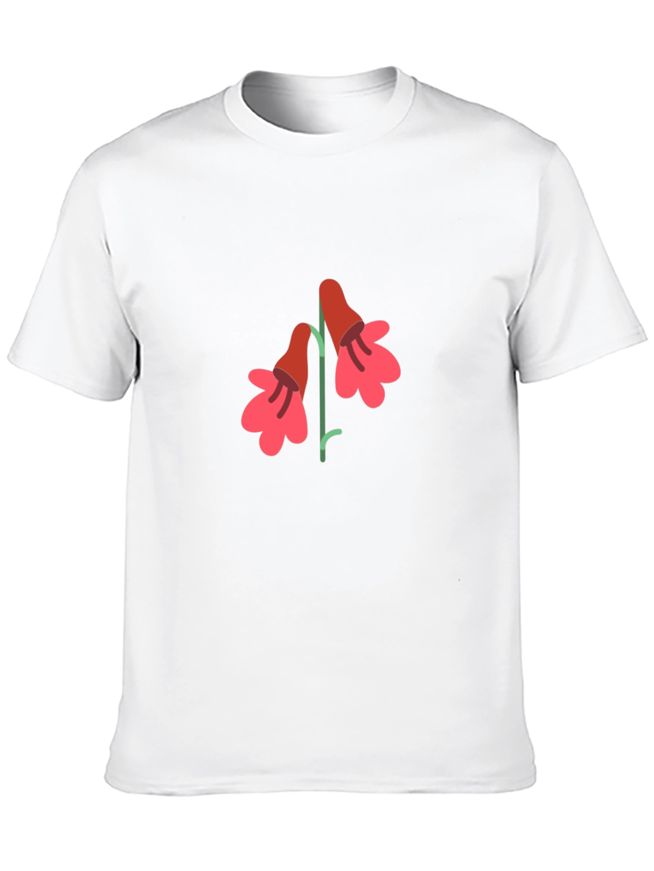 Floral Graphic Print T-Shirt - Casual Black Tee