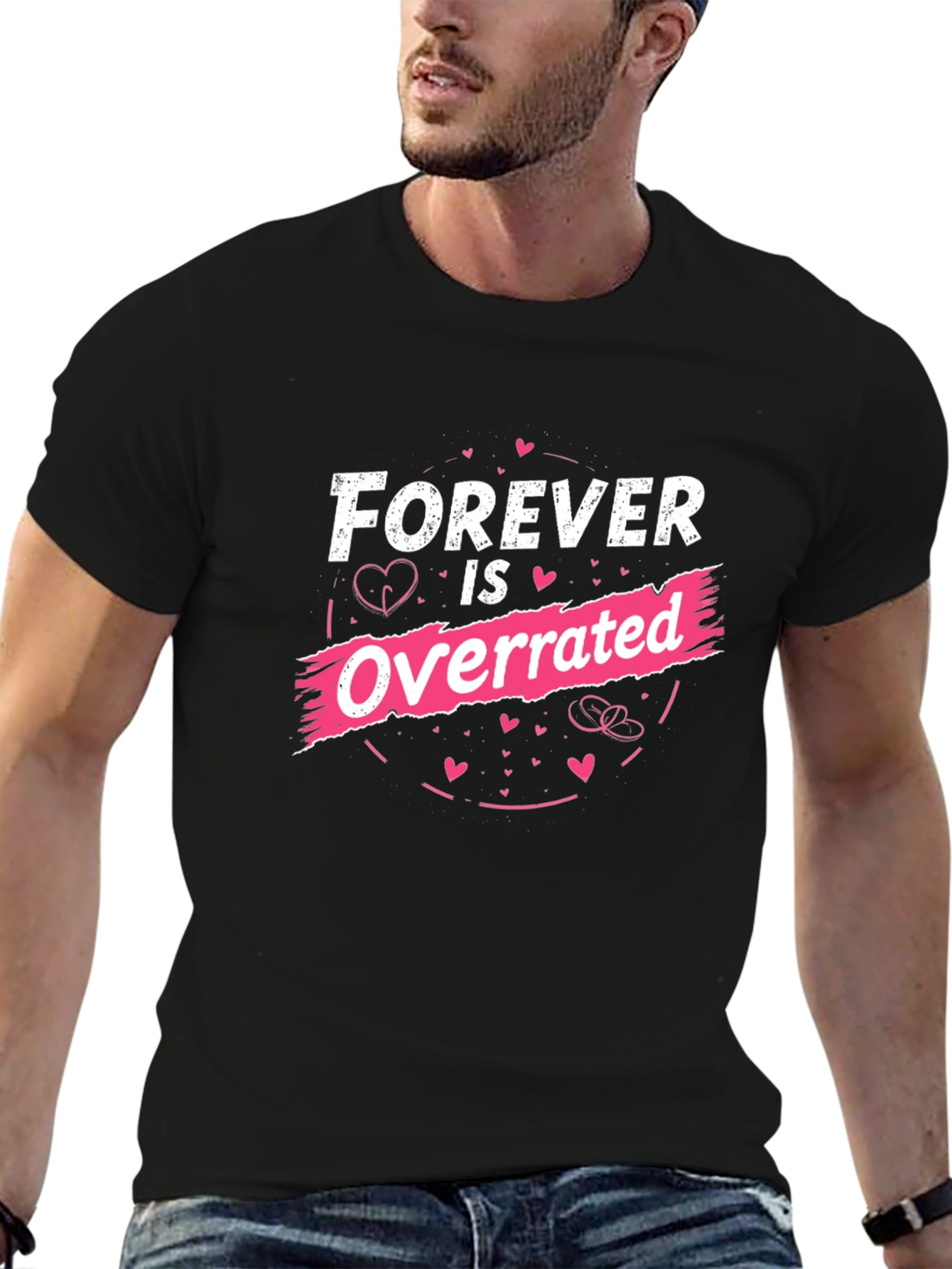 Forever is Overrated Graphic Tee - Black