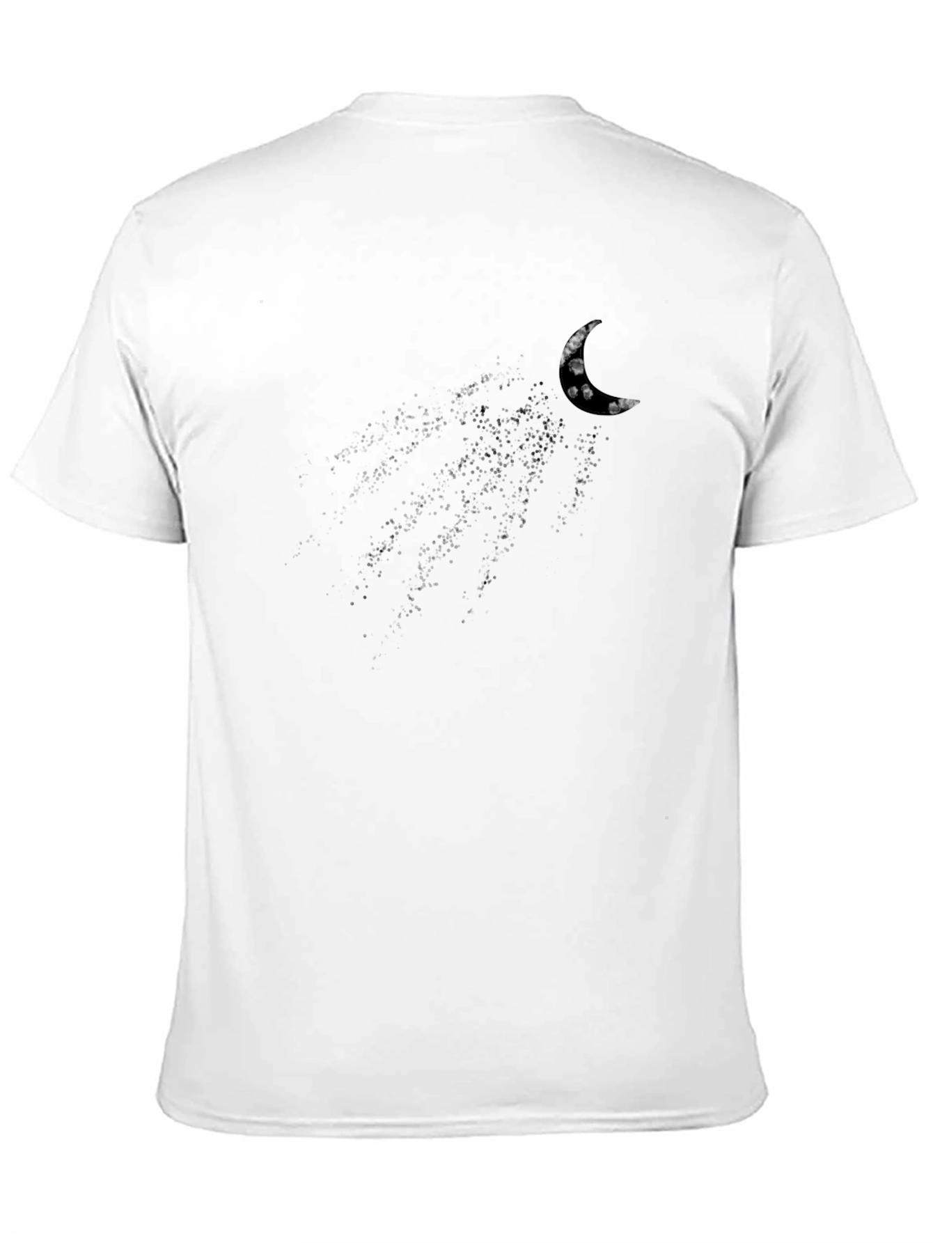 Mens Black Crescent Moon Graphic T-Shirt