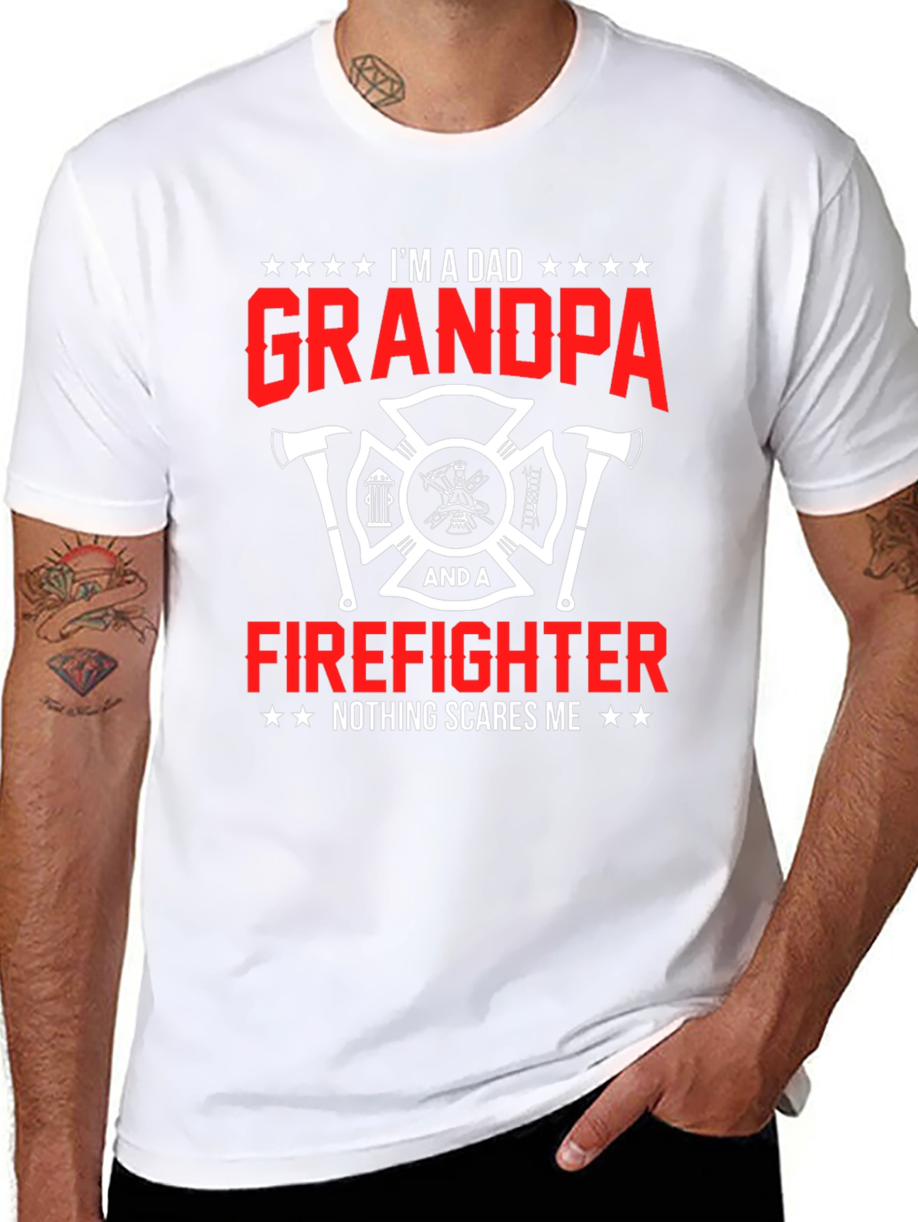 Dad Grandpa Firefighter T-Shirt