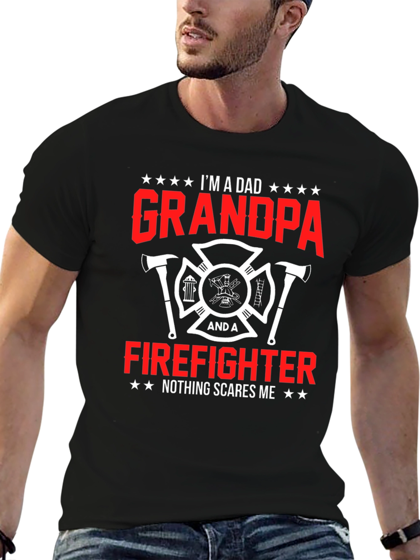 Dad Grandpa Firefighter T-Shirt
