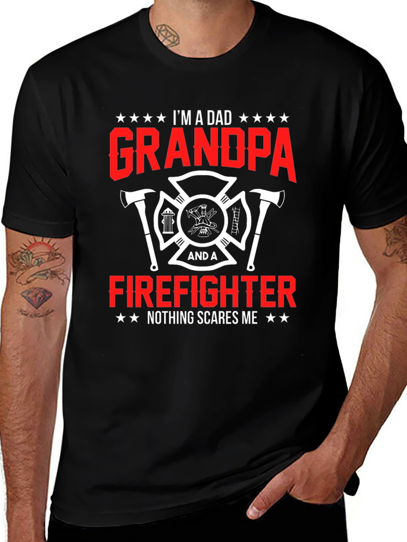 Dad Grandpa Firefighter T-Shirt