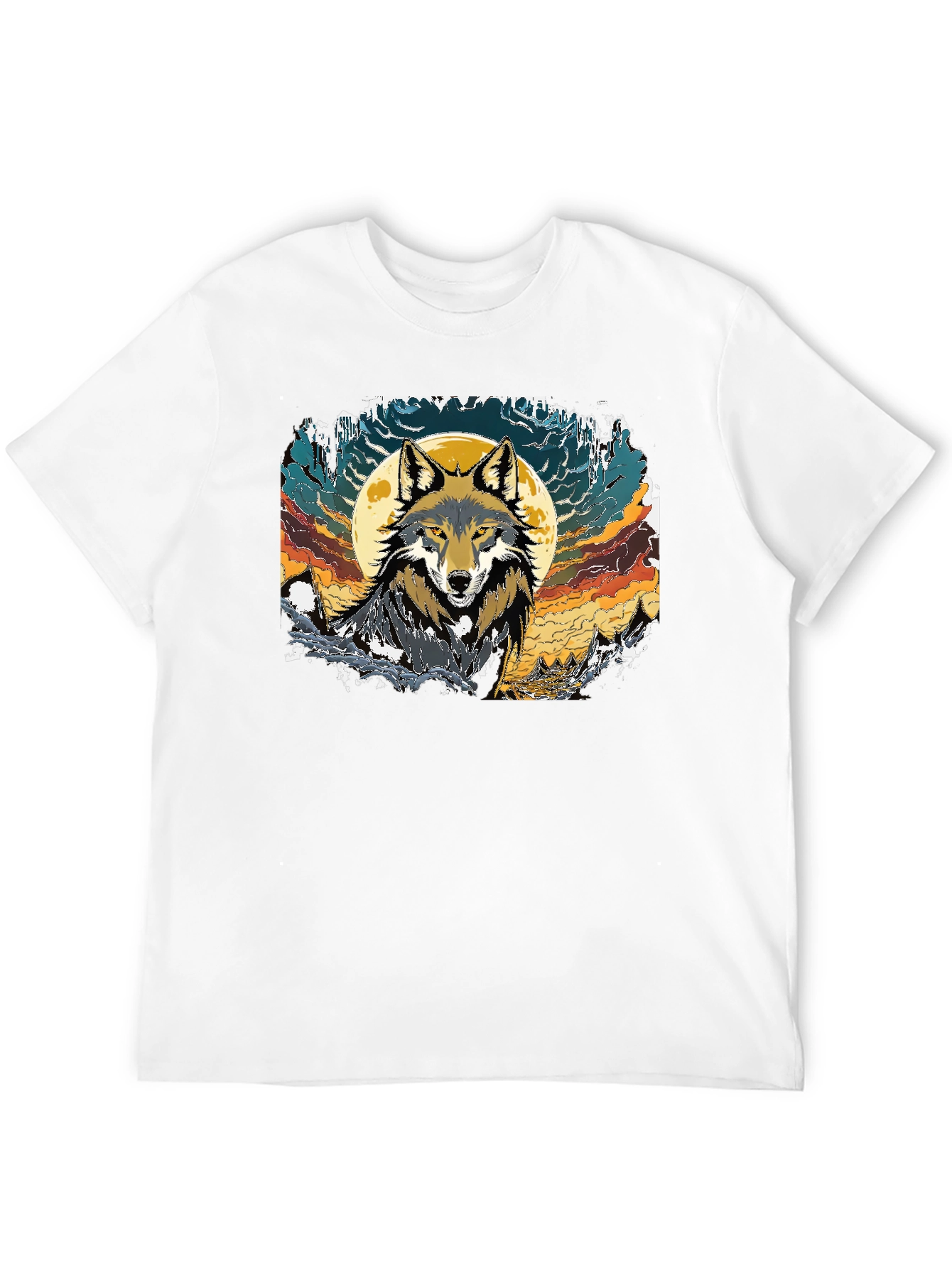 Wolf Moon Graphic T-Shirt - Black