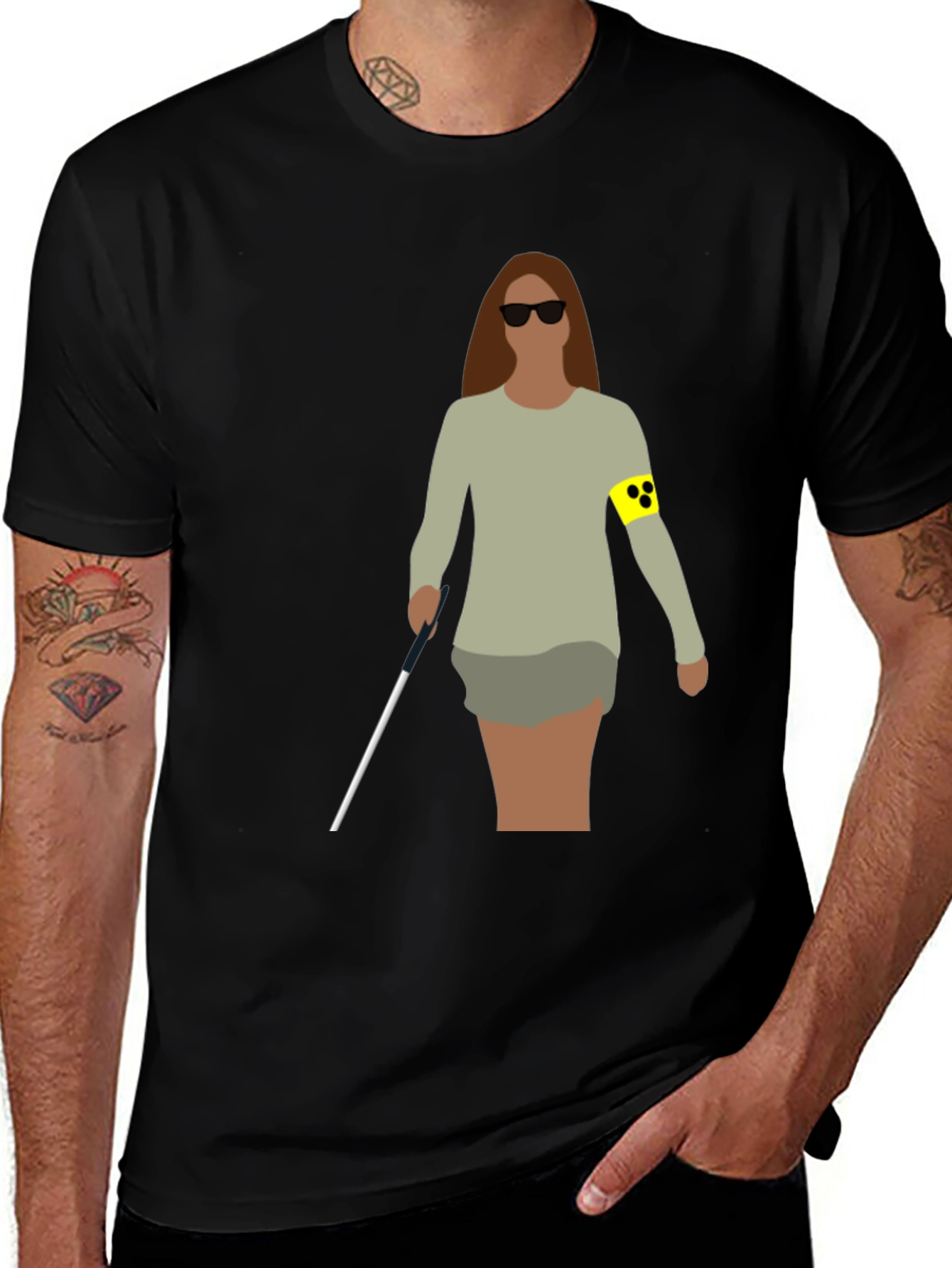 Blind Woman Graphic T-Shirt