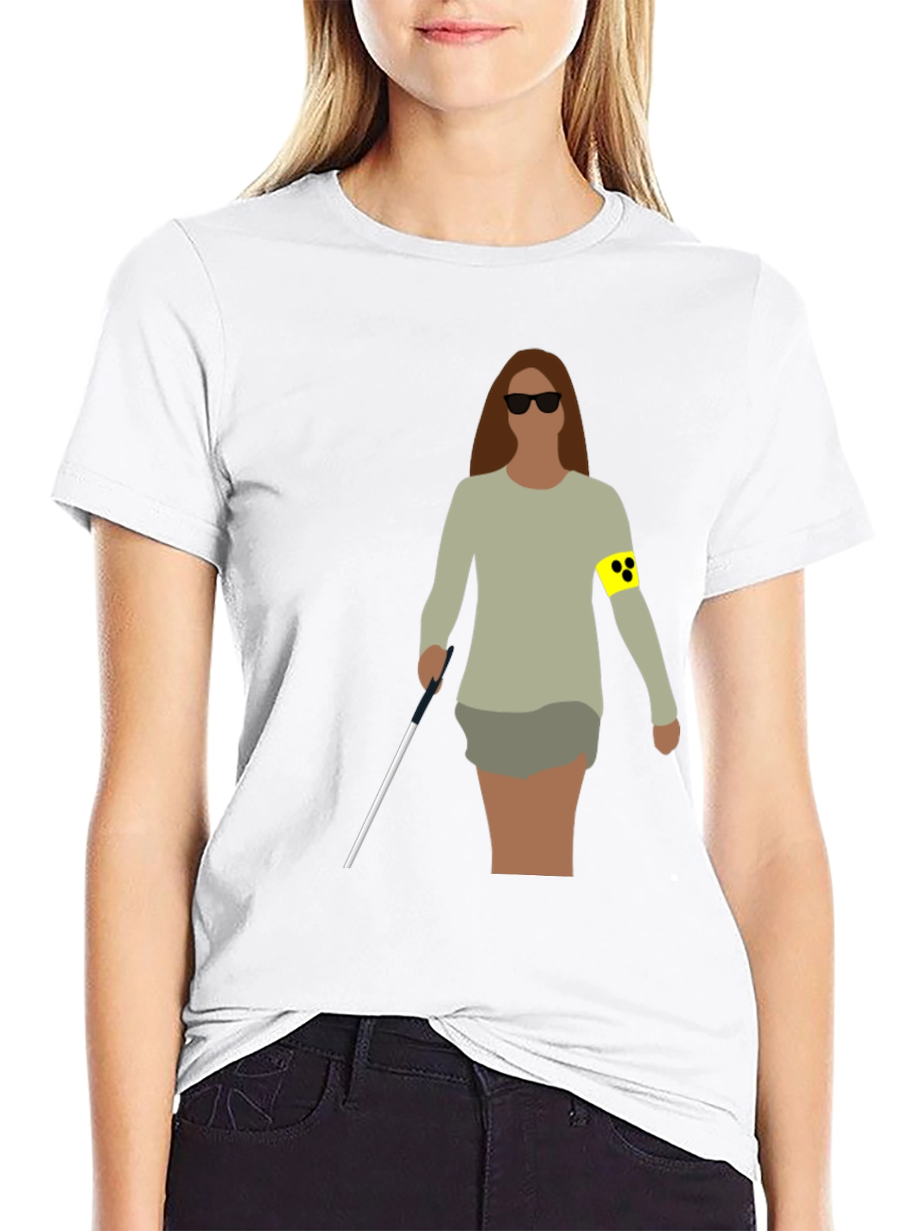 Blind Woman Graphic T-Shirt