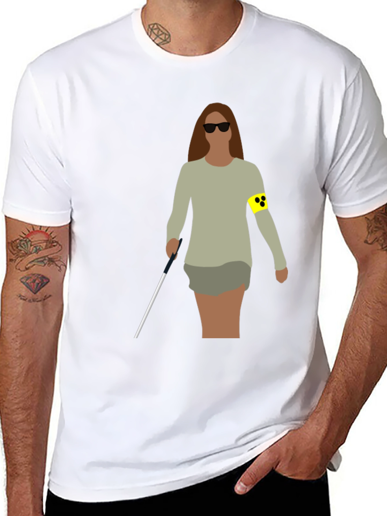 Blind Woman Graphic T-Shirt