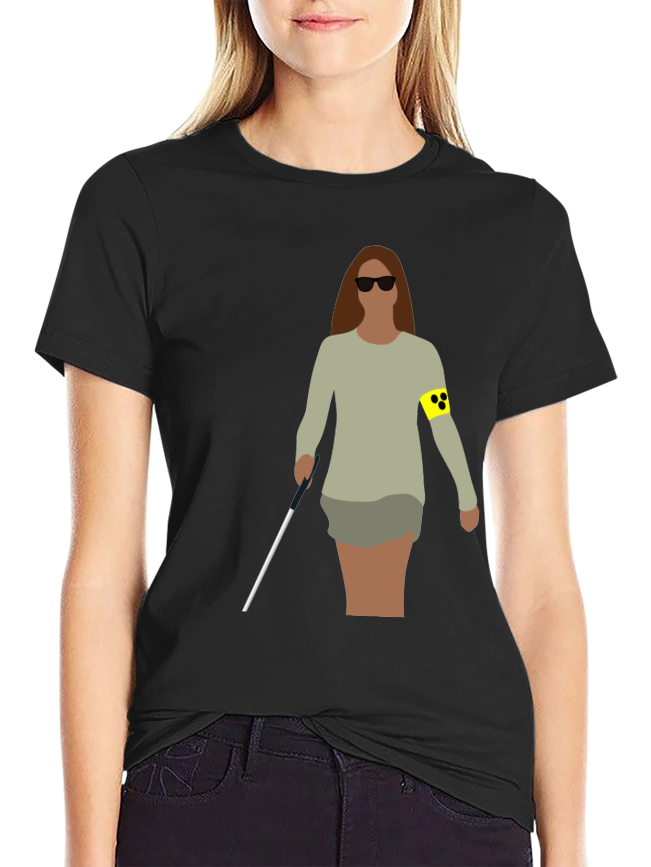 Blind Woman Graphic T-Shirt