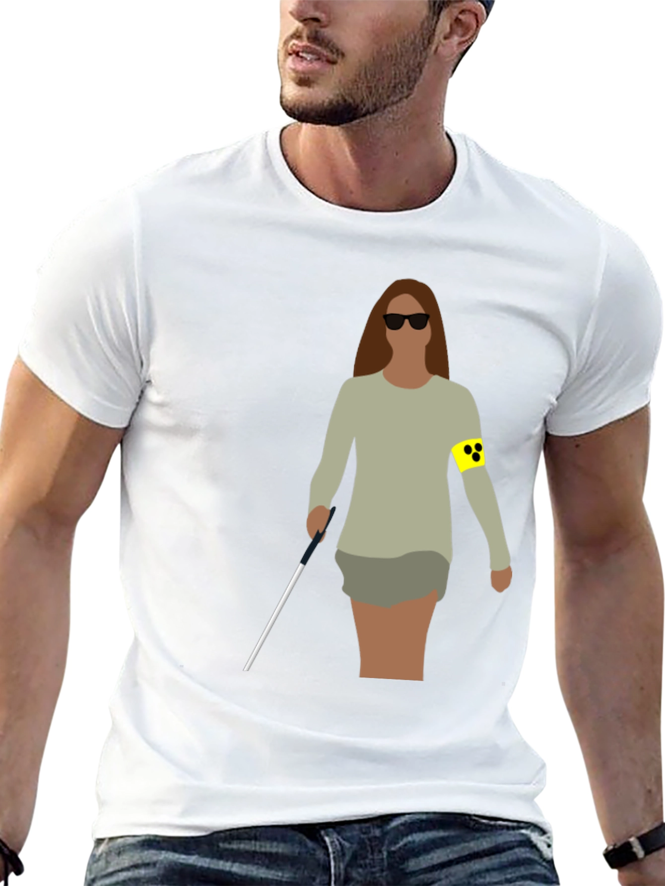 Blind Woman Graphic T-Shirt