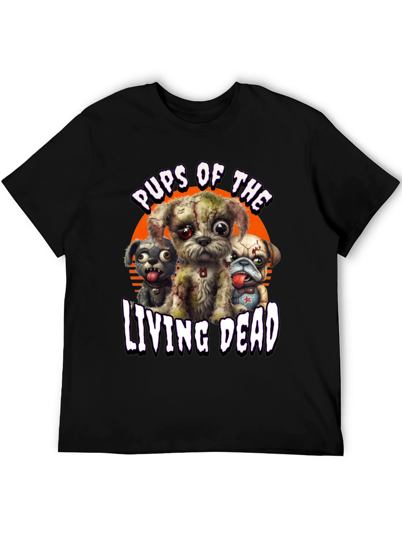 Pups of the Living Dead Black T-Shirt