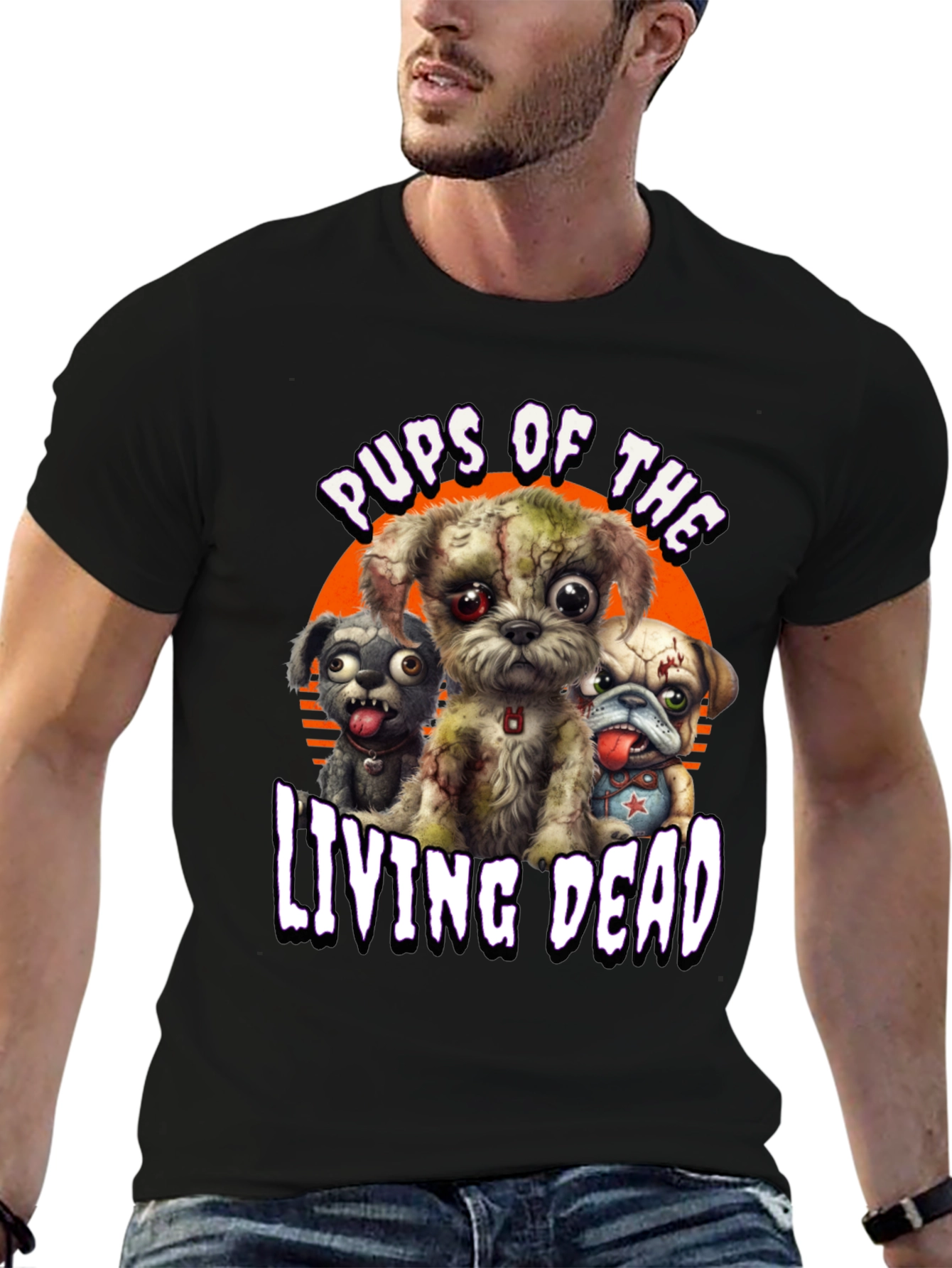 Pups of the Living Dead Black T-Shirt