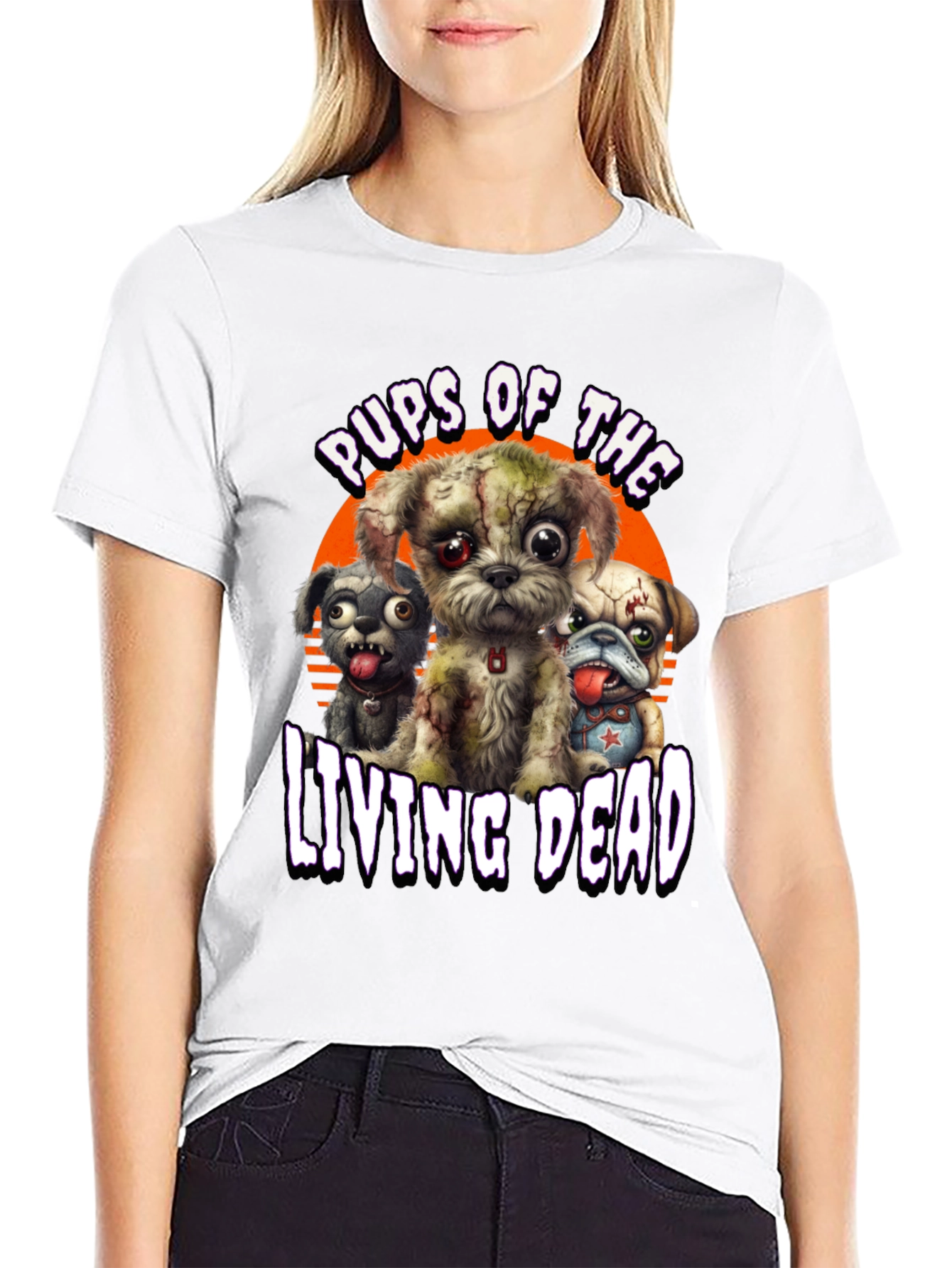 Pups of the Living Dead Black T-Shirt