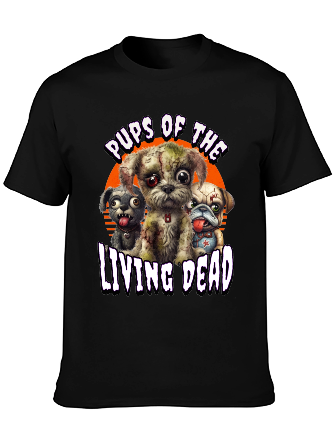 Pups of the Living Dead Black T-Shirt