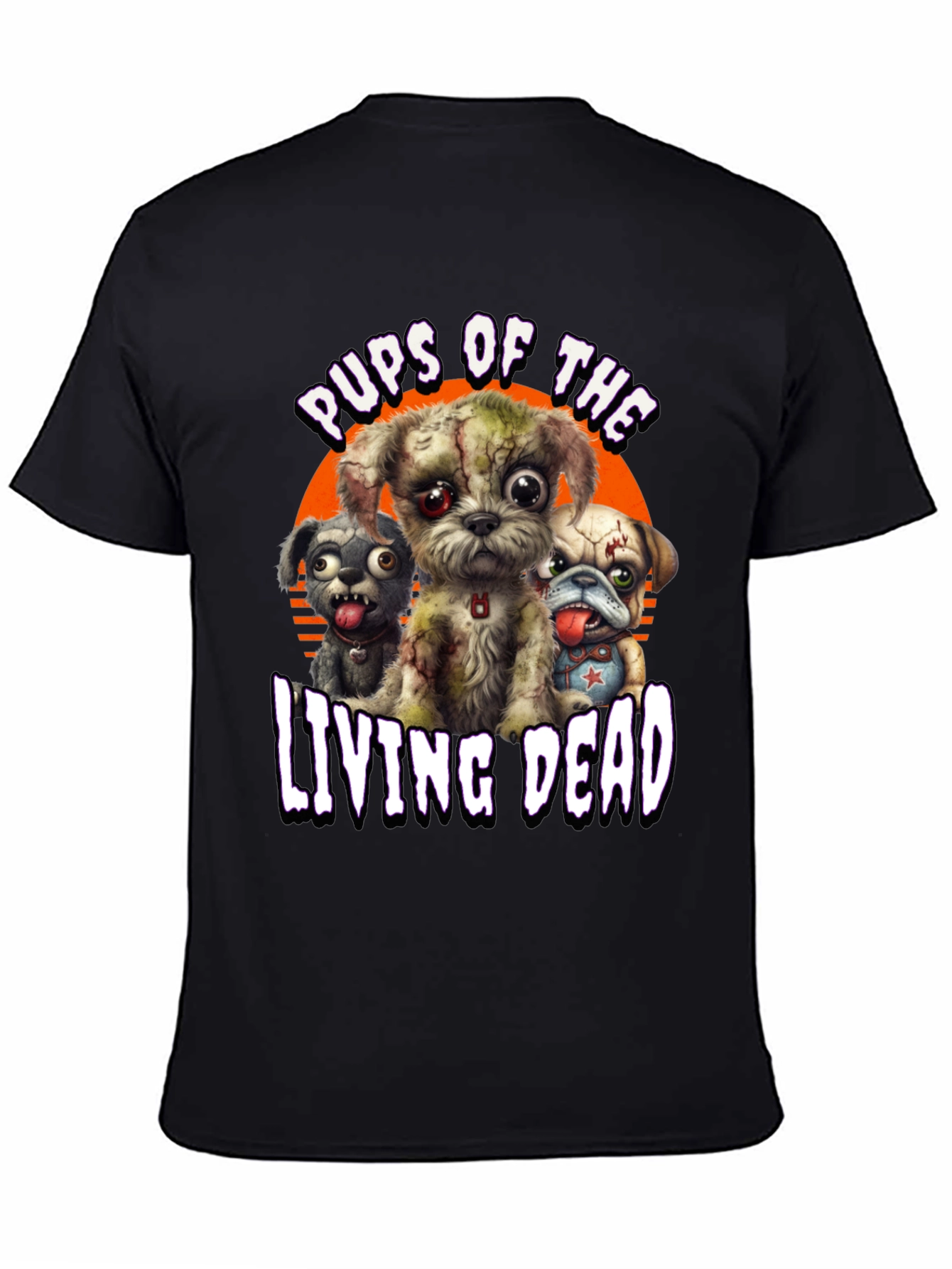 Pups of the Living Dead Black T-Shirt
