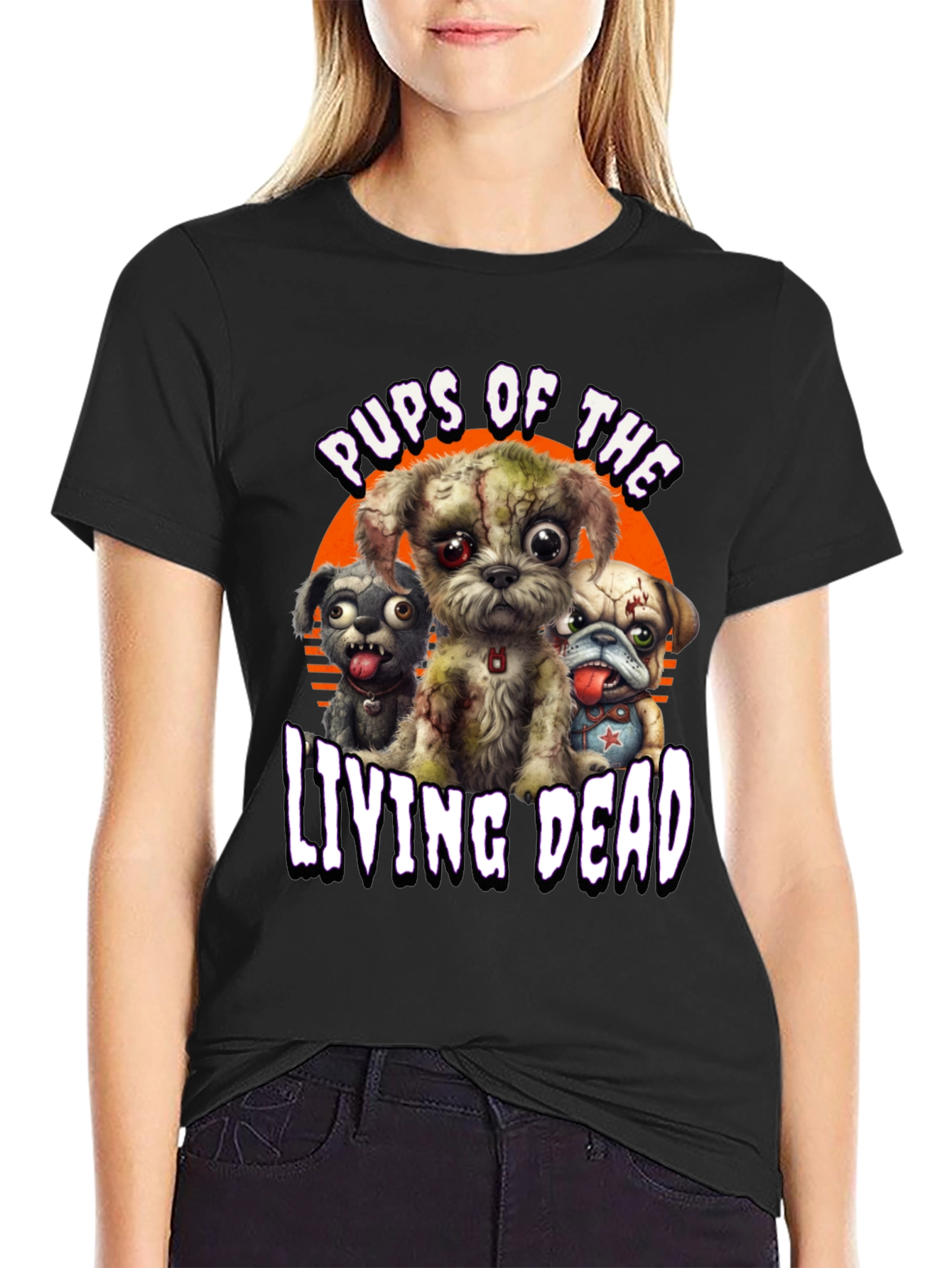 Pups of the Living Dead Black T-Shirt
