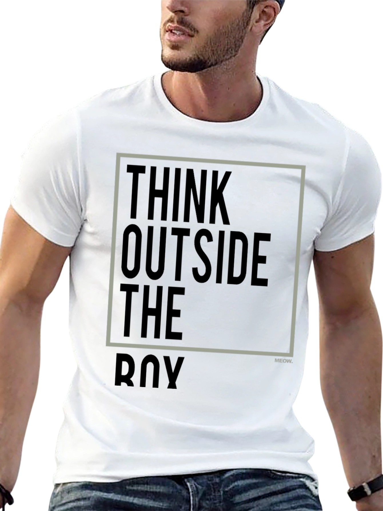 Think Outside The Box Black Graphic Tee