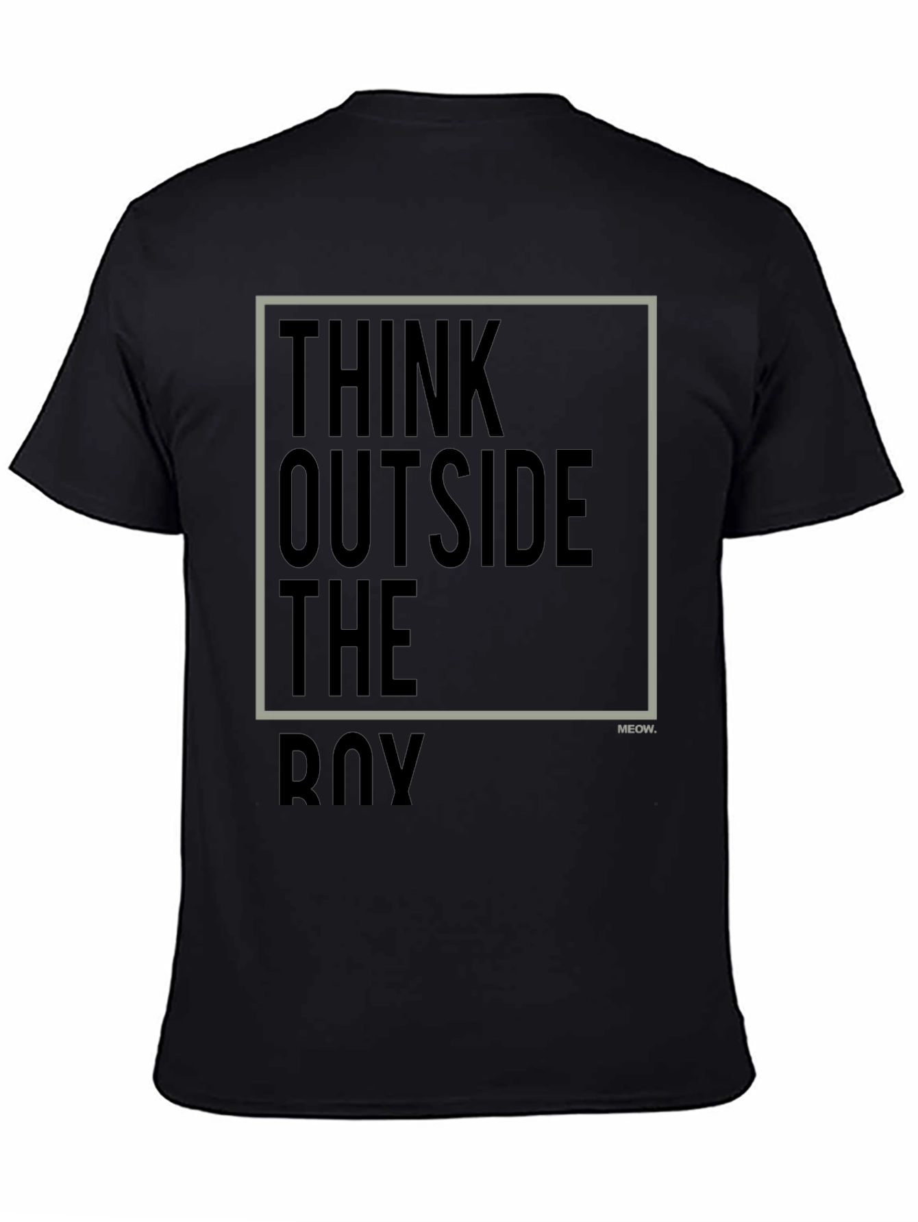 Think Outside The Box Black Graphic Tee