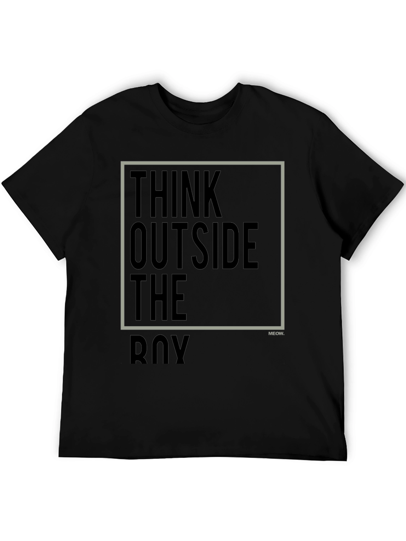 Think Outside The Box Black Graphic Tee