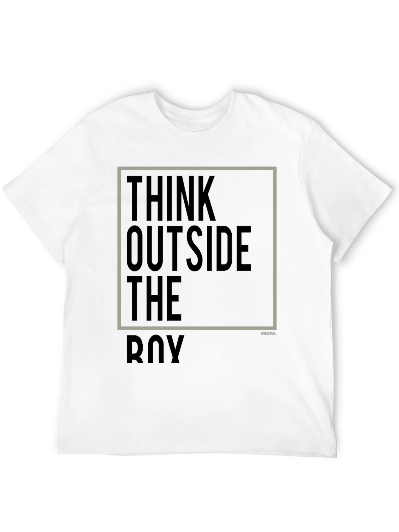 Think Outside The Box Black Graphic Tee