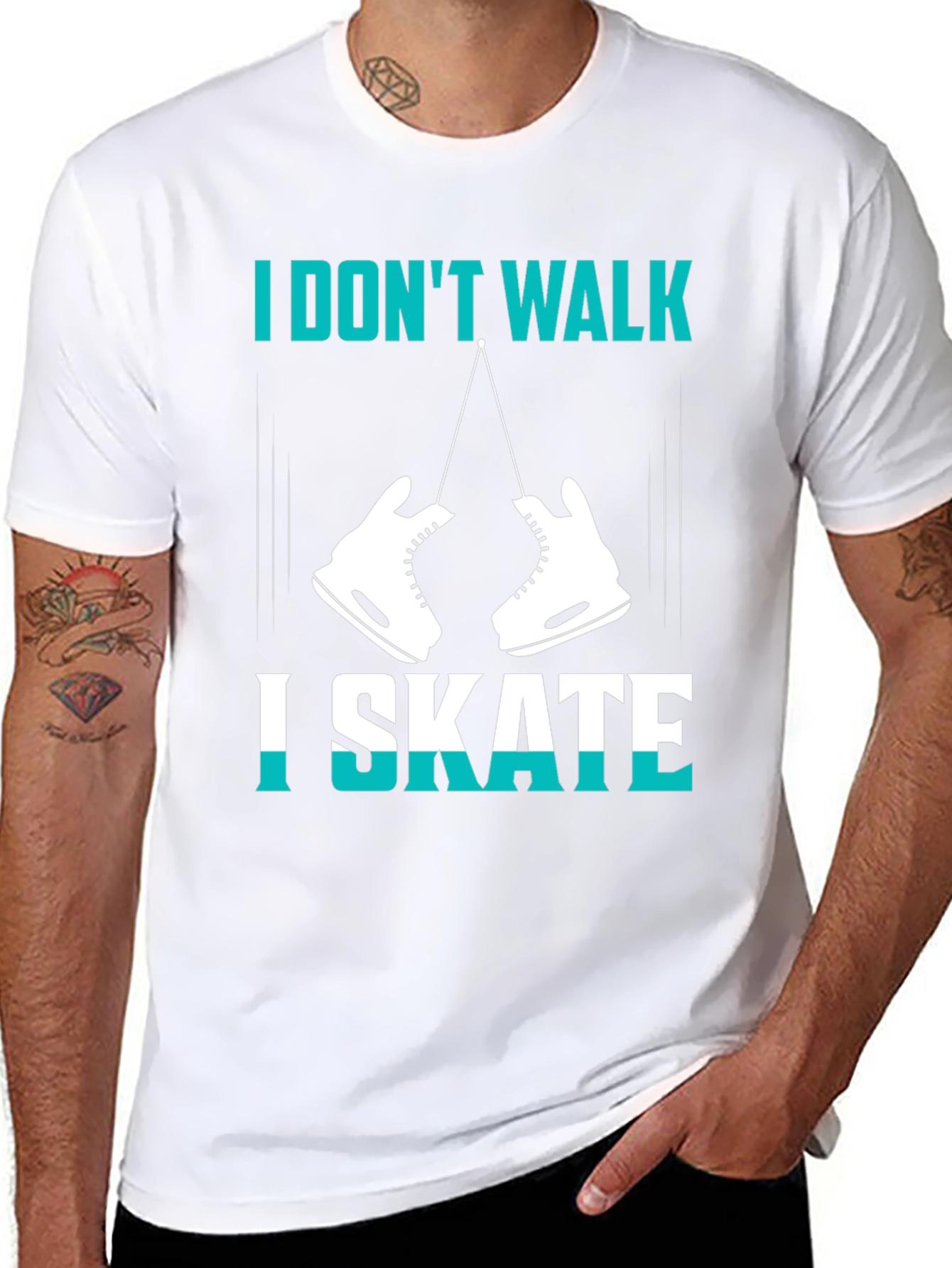 I Dont Walk I Skate Graphic T-Shirt